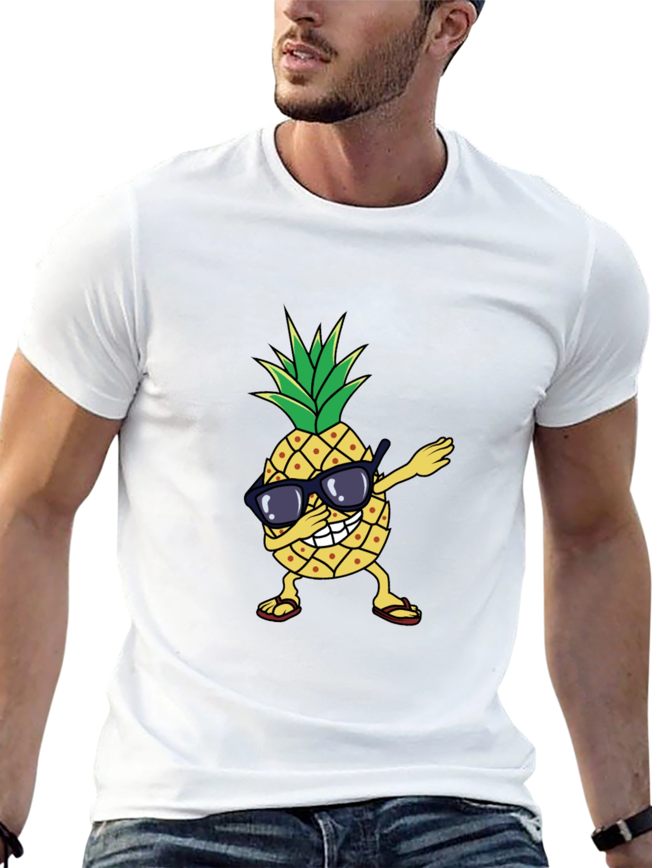 Dabbing Pineapple Graphic Tee - Trendy Summer Shirt