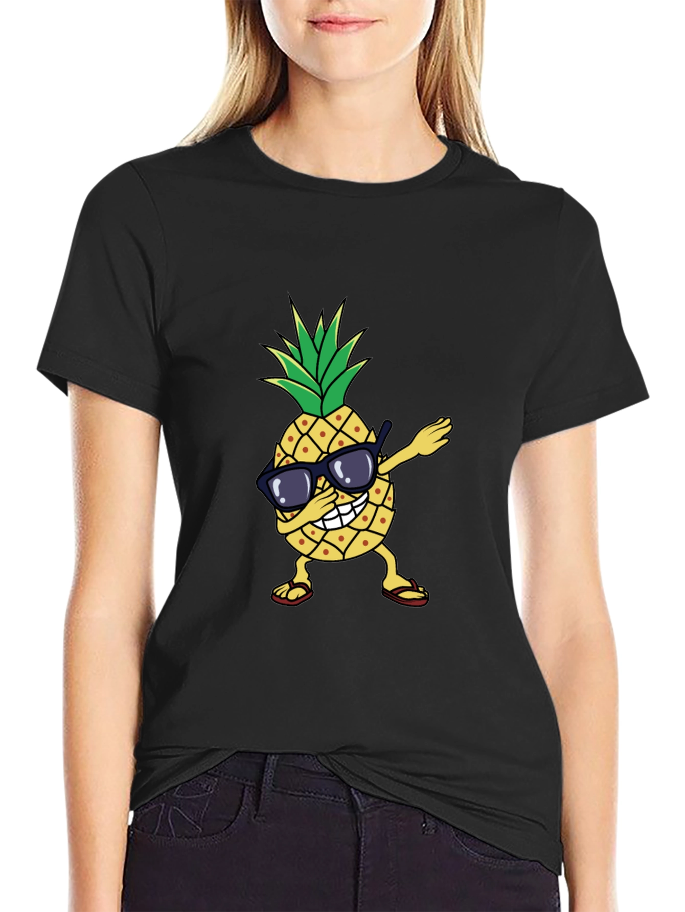 Dabbing Pineapple Graphic Tee - Trendy Summer Shirt