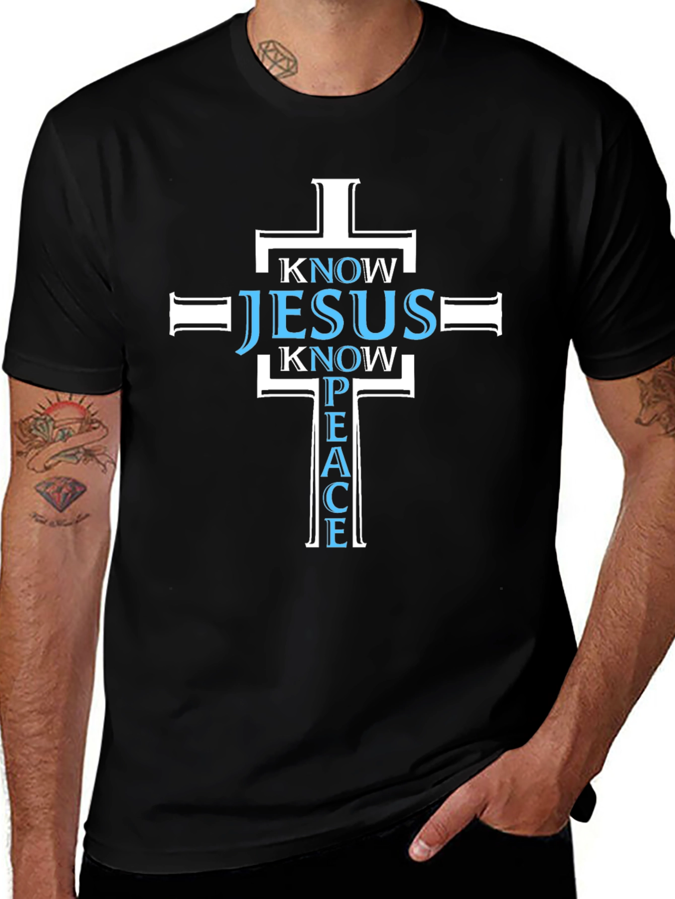 Know Jesus Know Peace T-Shirt Black