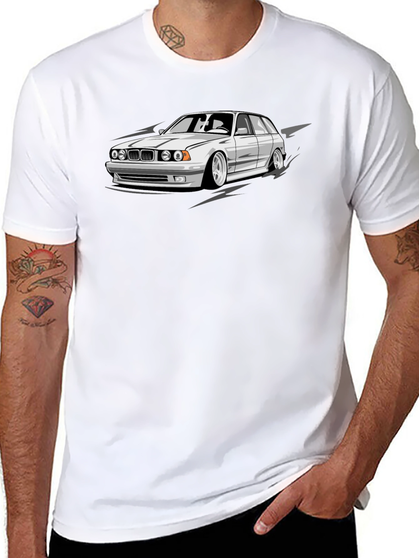 Cool Car Graphic Black T-Shirt