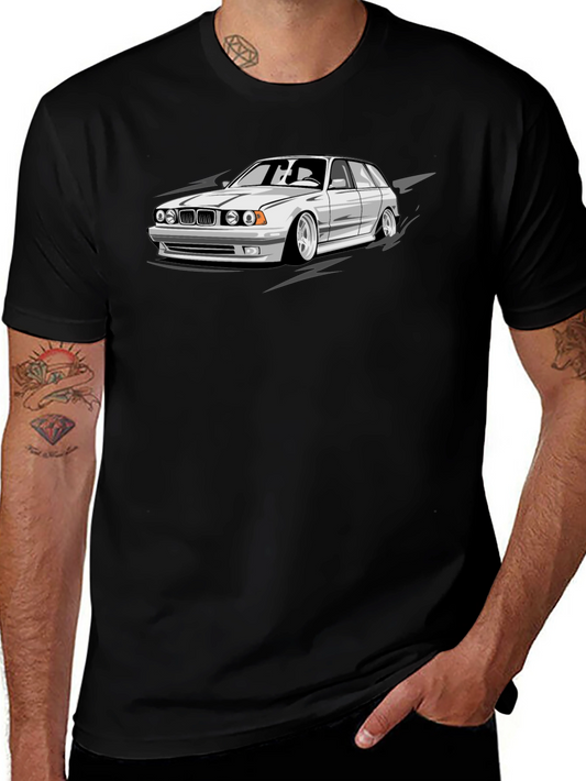 Cool Car Graphic Black T-Shirt