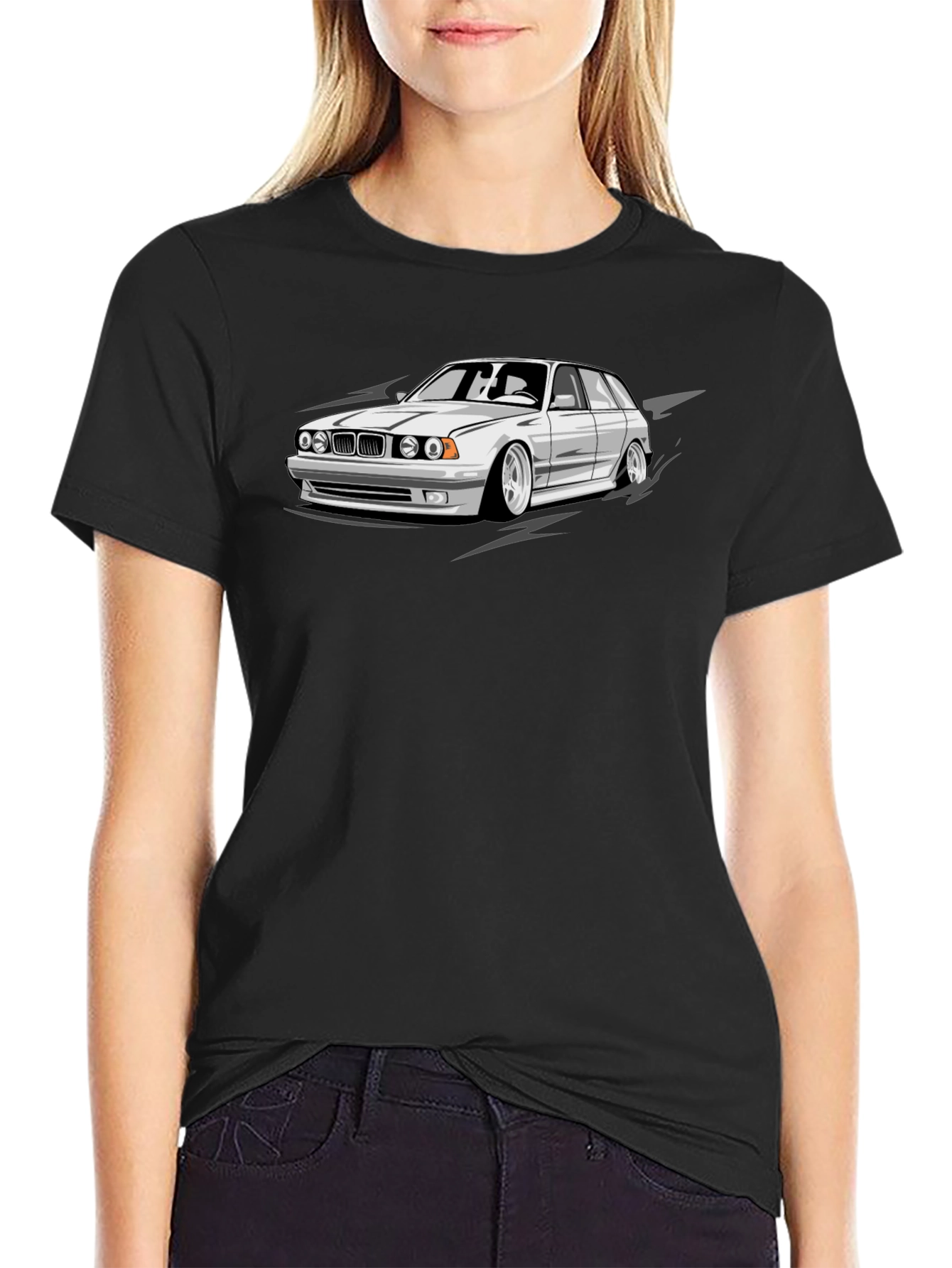 Cool Car Graphic Black T-Shirt