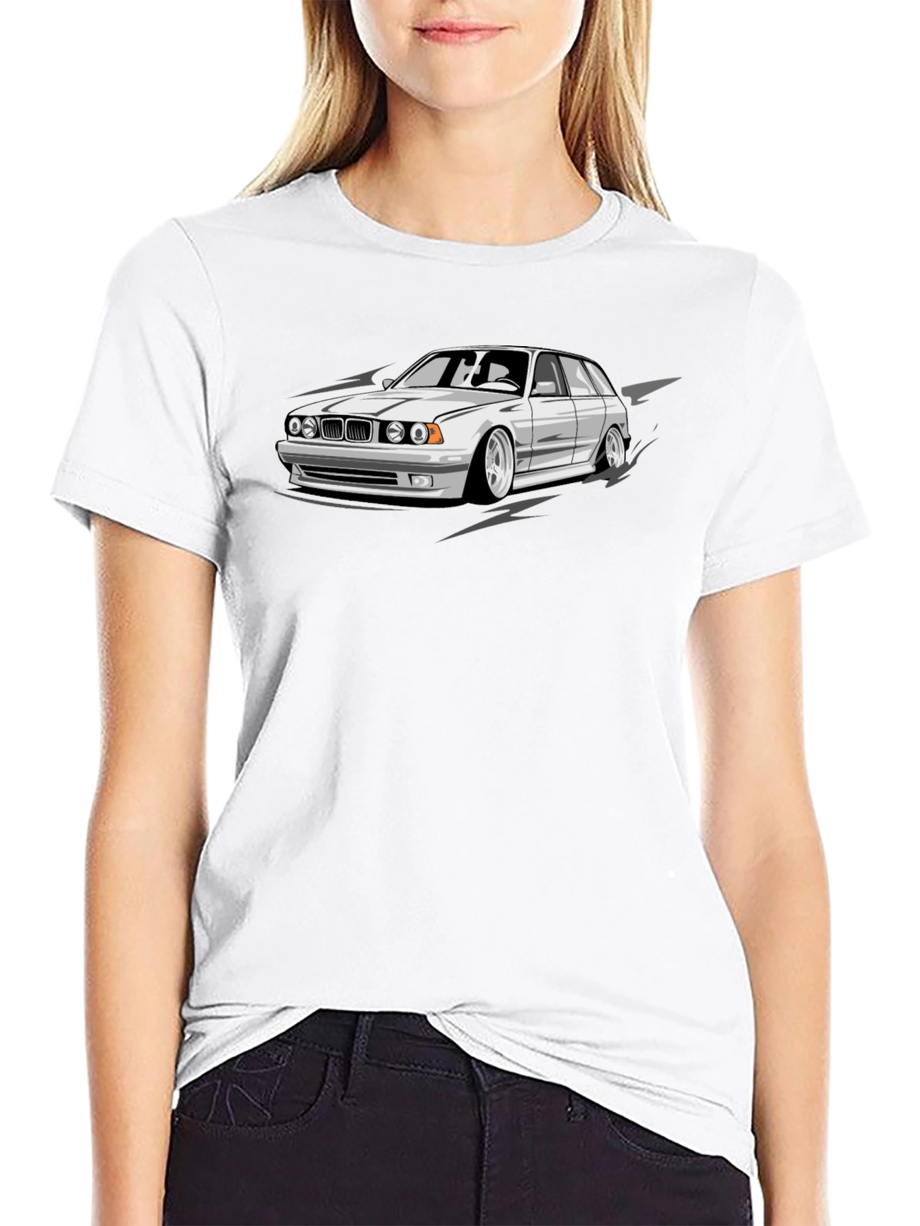 Cool Car Graphic Black T-Shirt