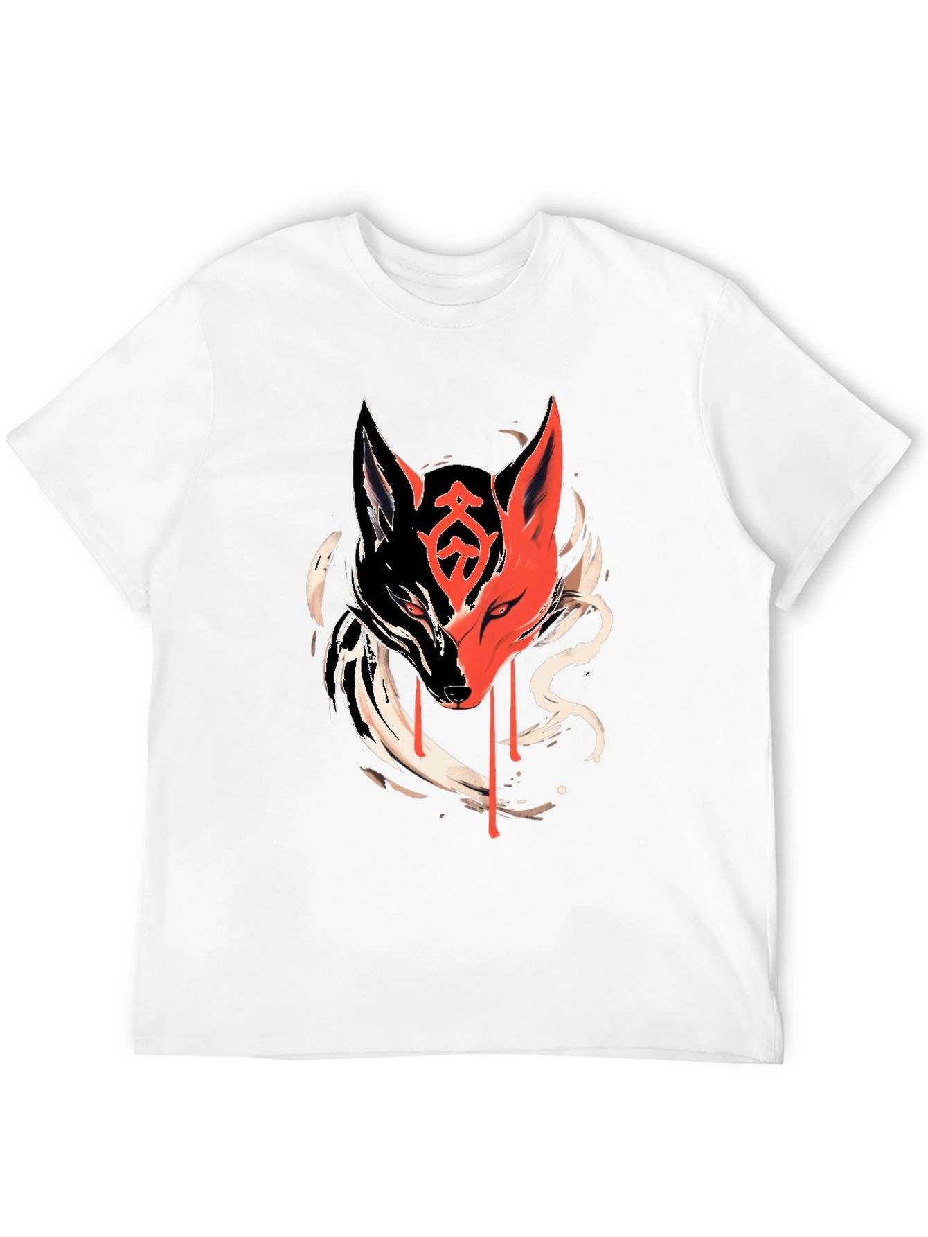 Black T-Shirt with Fox Graphic