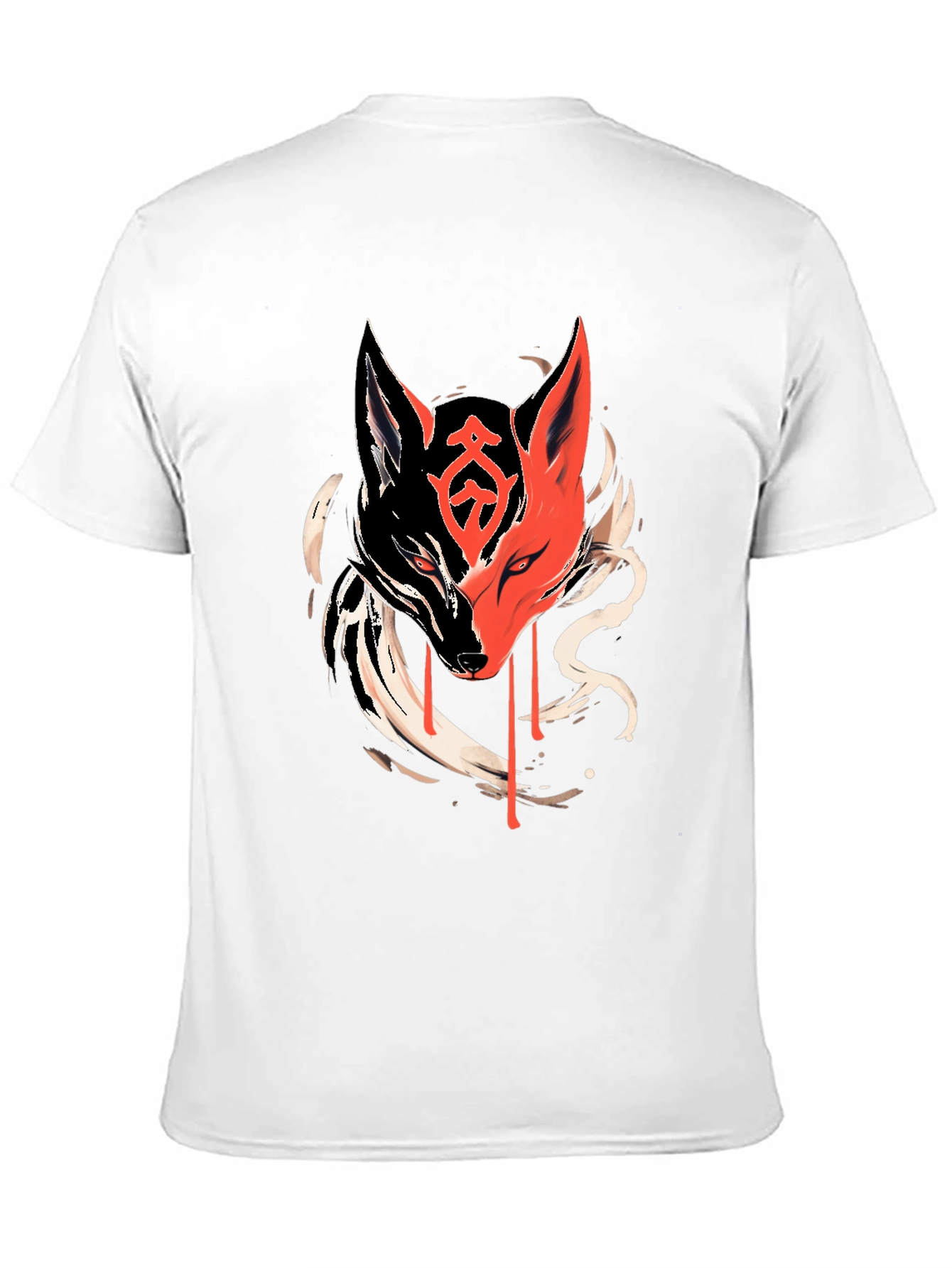 Black T-Shirt with Fox Graphic