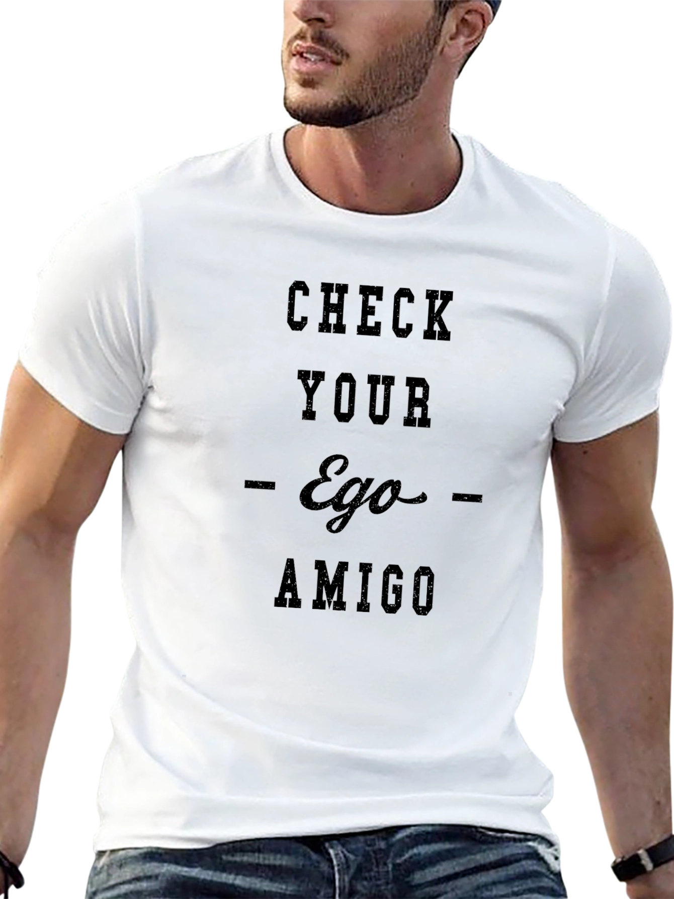 Check Your Ego Amigo Black T-Shirt