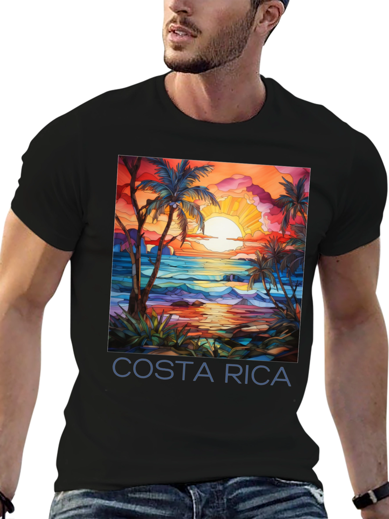 Costa Rica Beach Sunset Graphic Tee