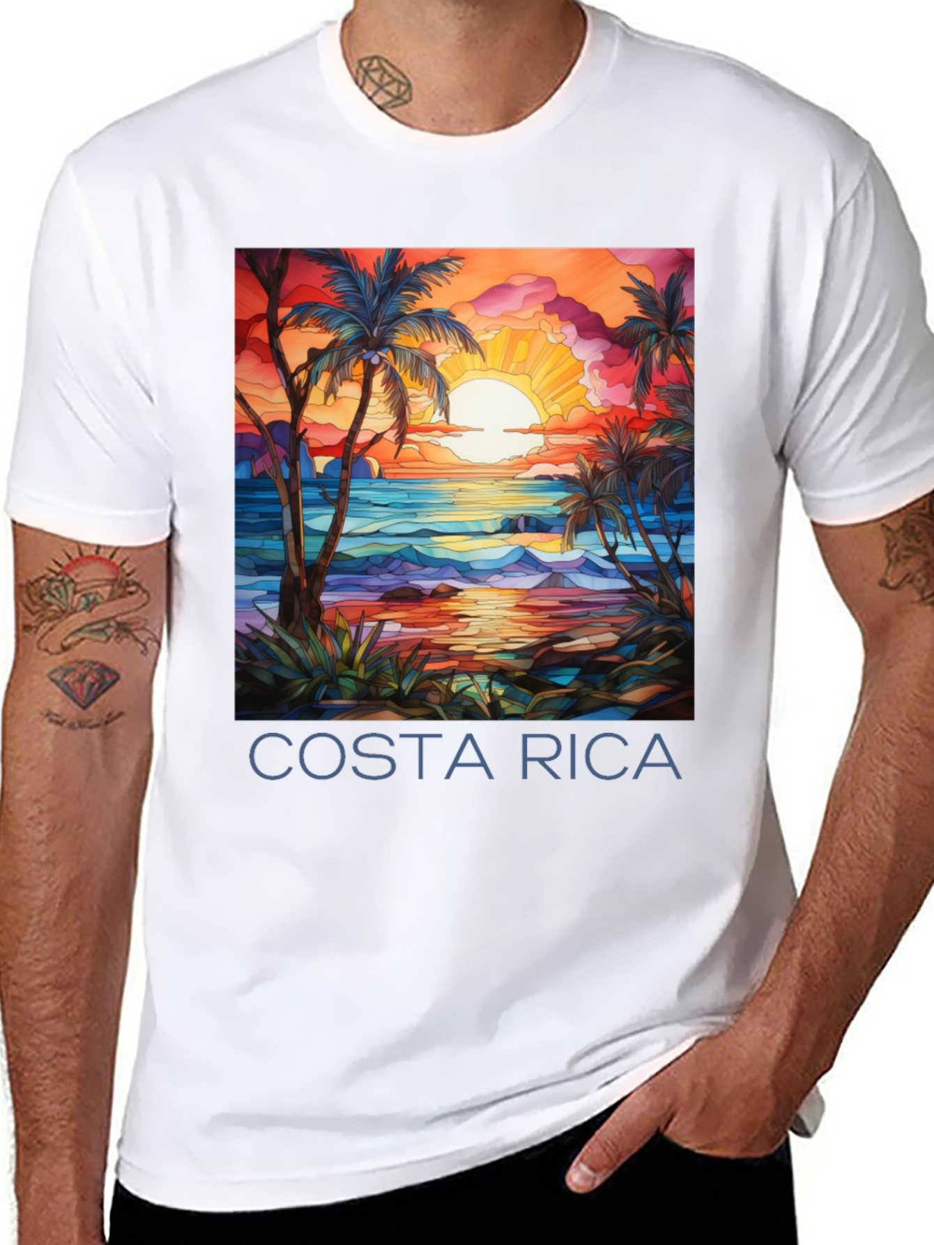 Costa Rica Beach Sunset Graphic Tee