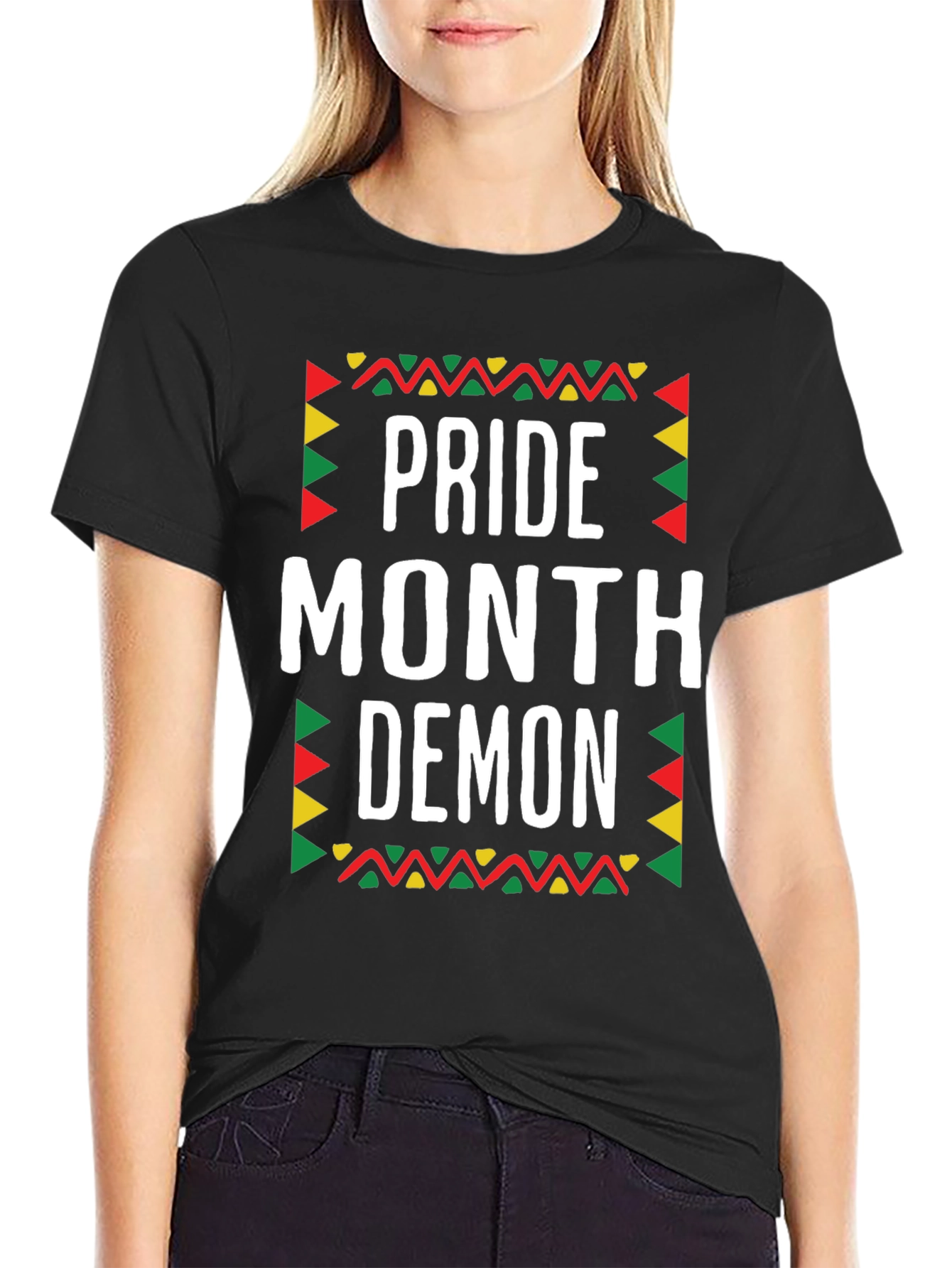 Pride Month Demon T-Shirt - Black Cotton Graphic Tee