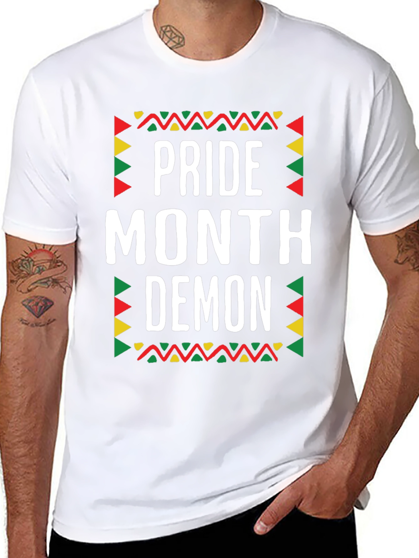 Pride Month Demon T-Shirt - Black Cotton Graphic Tee