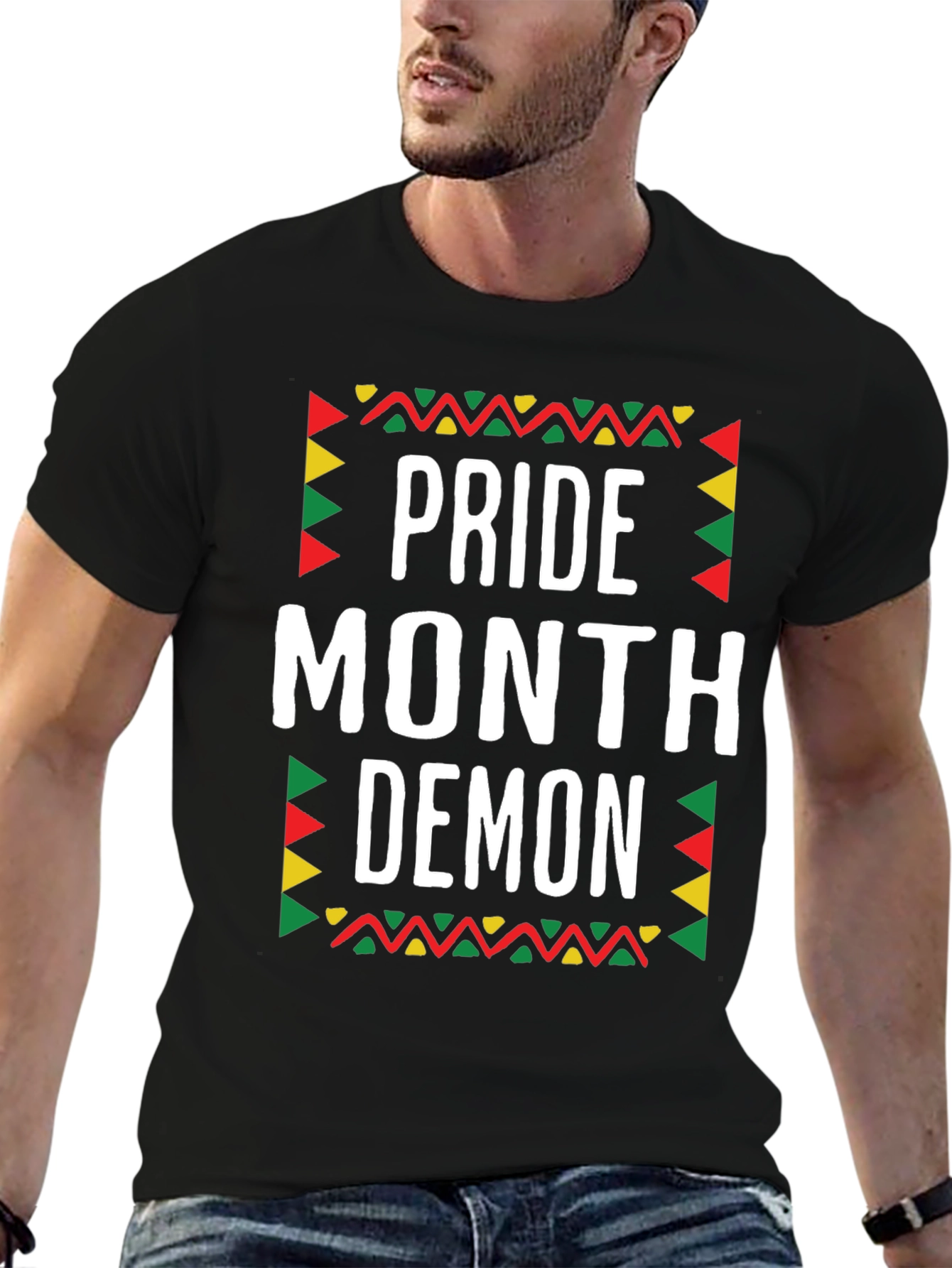 Pride Month Demon T-Shirt - Black Cotton Graphic Tee