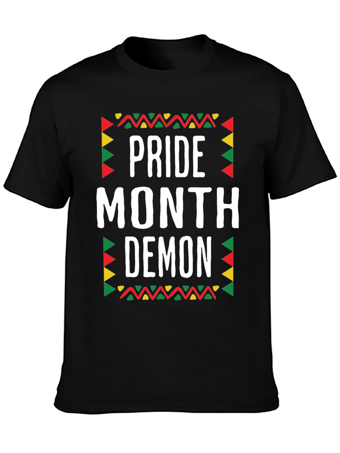 Pride Month Demon T-Shirt - Black Cotton Graphic Tee