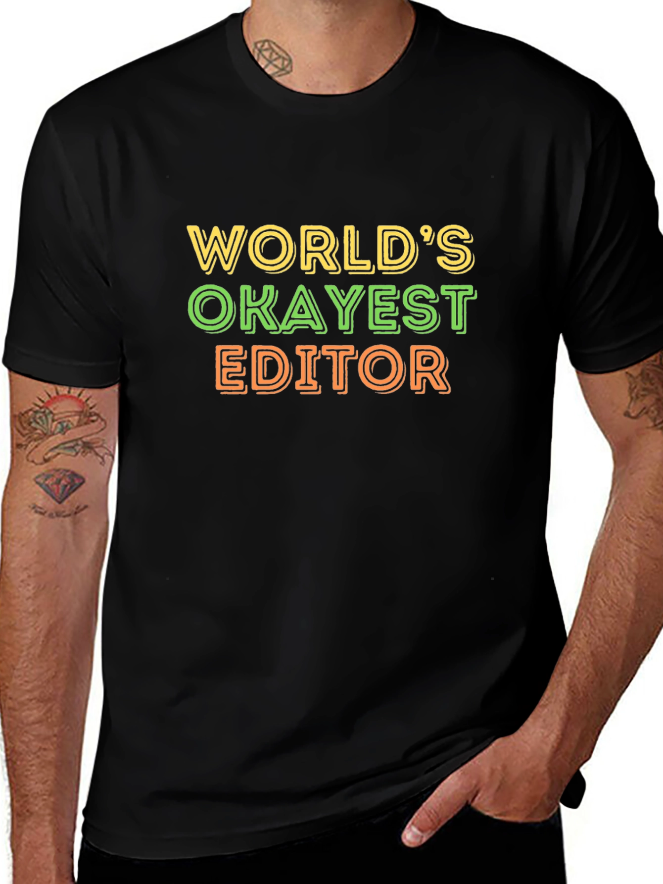 Worlds Okayest Editor Graphic T-Shirt