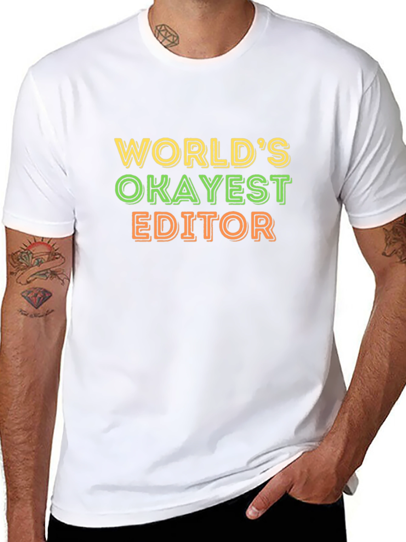 Worlds Okayest Editor Graphic T-Shirt