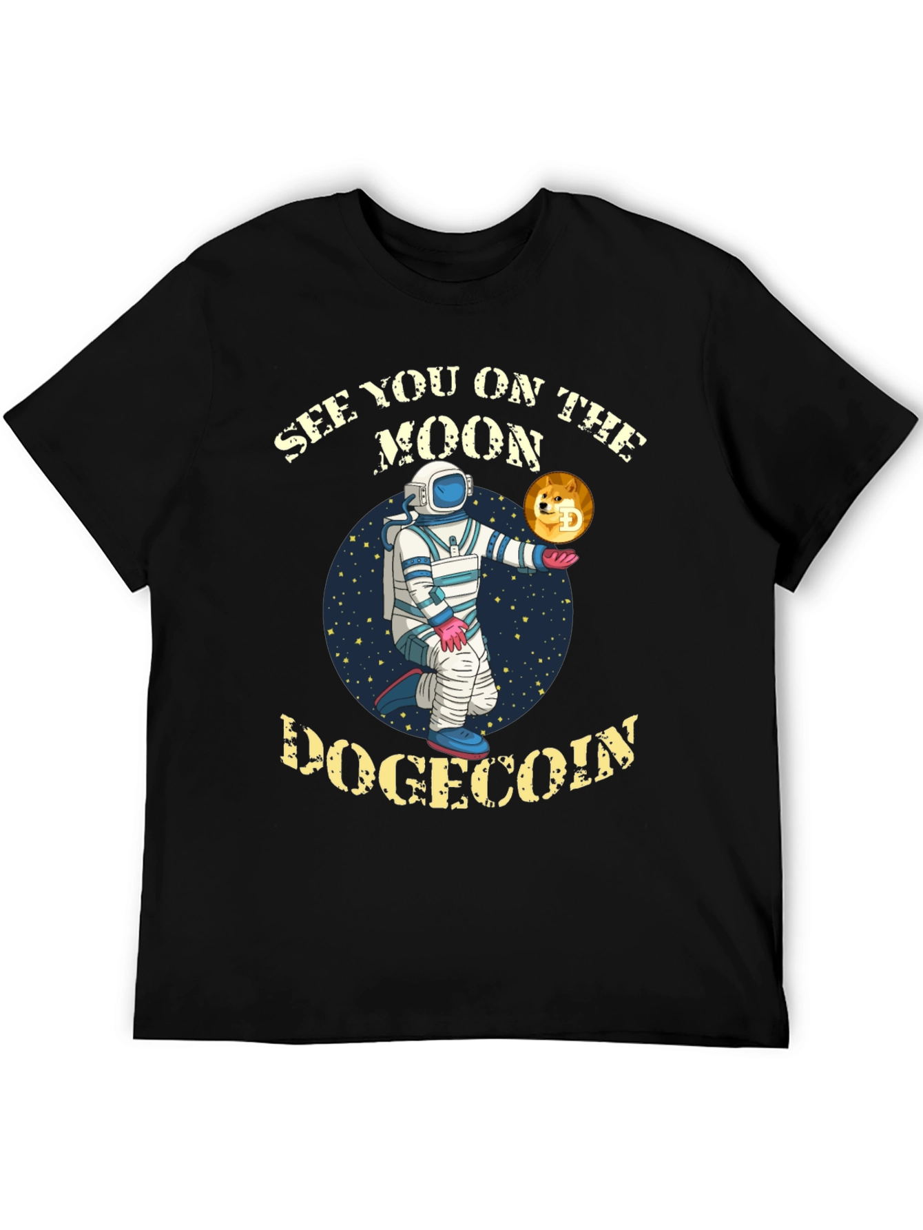 Dogecoin To The Moon Graphic T-Shirt