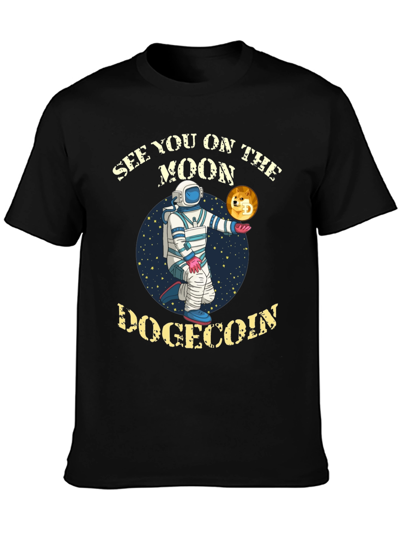 Dogecoin To The Moon Graphic T-Shirt