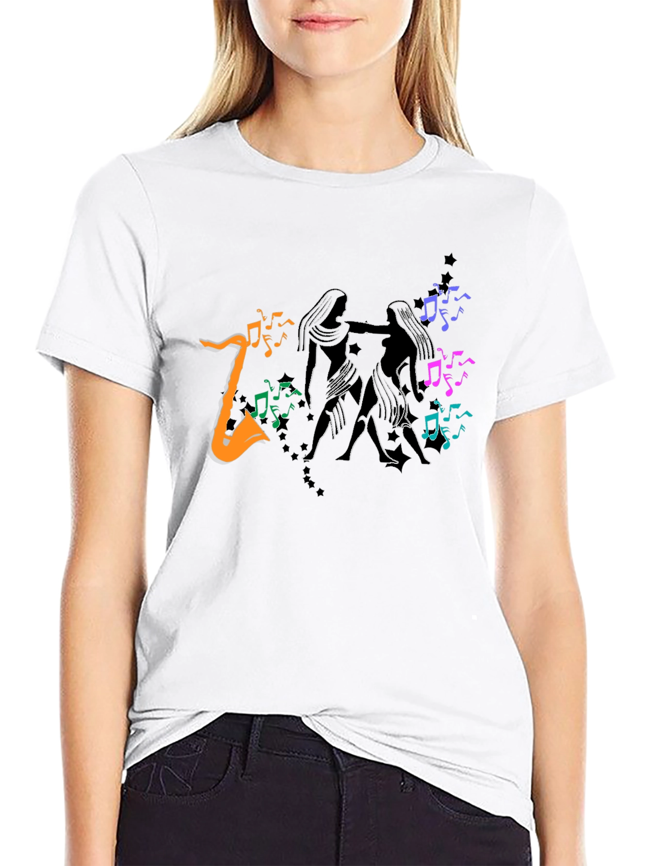 Musical Dance T-Shirt - Black Tee with Vibrant Graphic