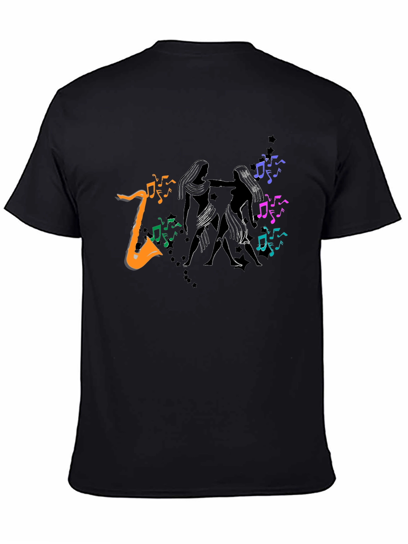 Musical Dance T-Shirt - Black Tee with Vibrant Graphic