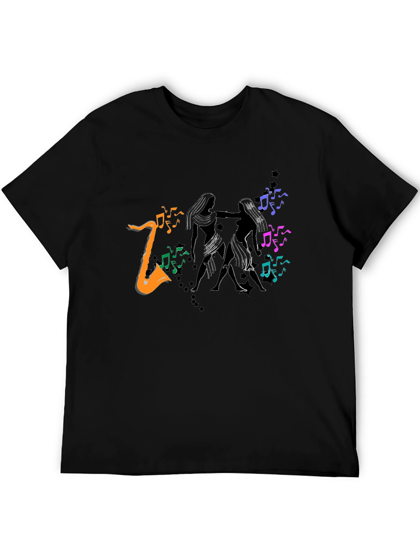 Musical Dance T-Shirt - Black Tee with Vibrant Graphic