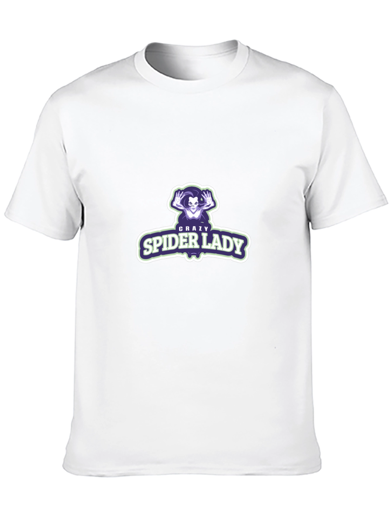 Crazy Spider Lady Graphic Tee - Black Unisex Shirt