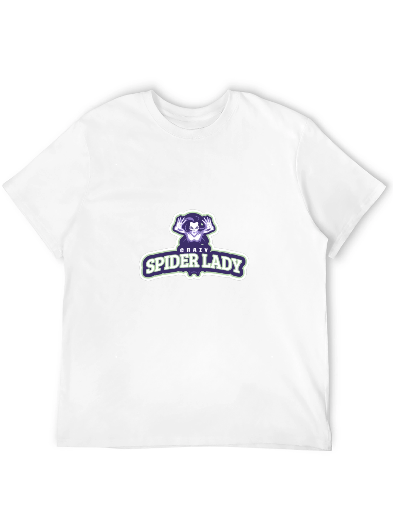 Crazy Spider Lady Graphic Tee - Black Unisex Shirt