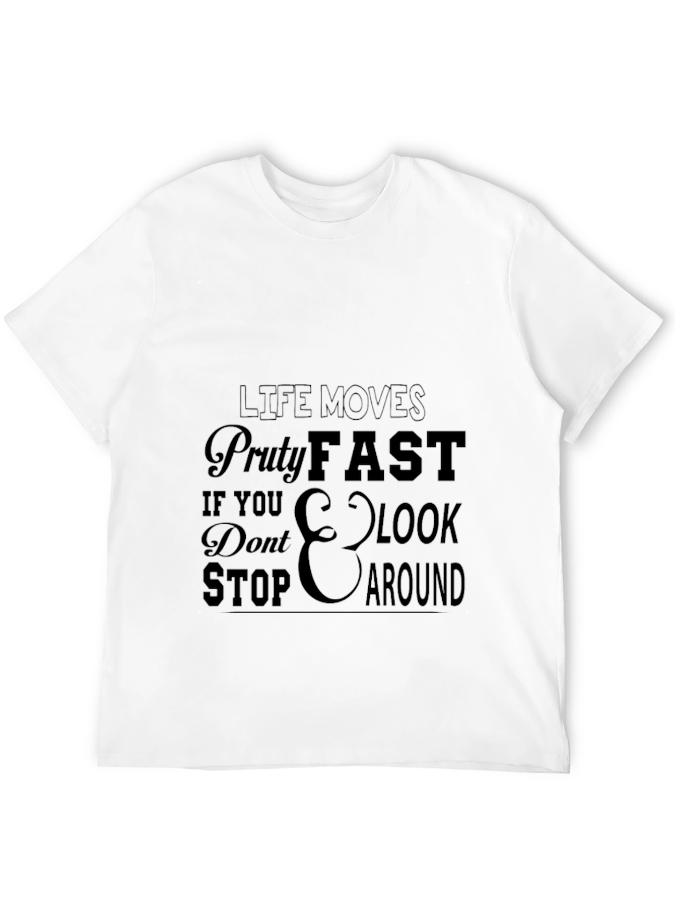 Life Moves Pretty Fast Graphic Tee - Black