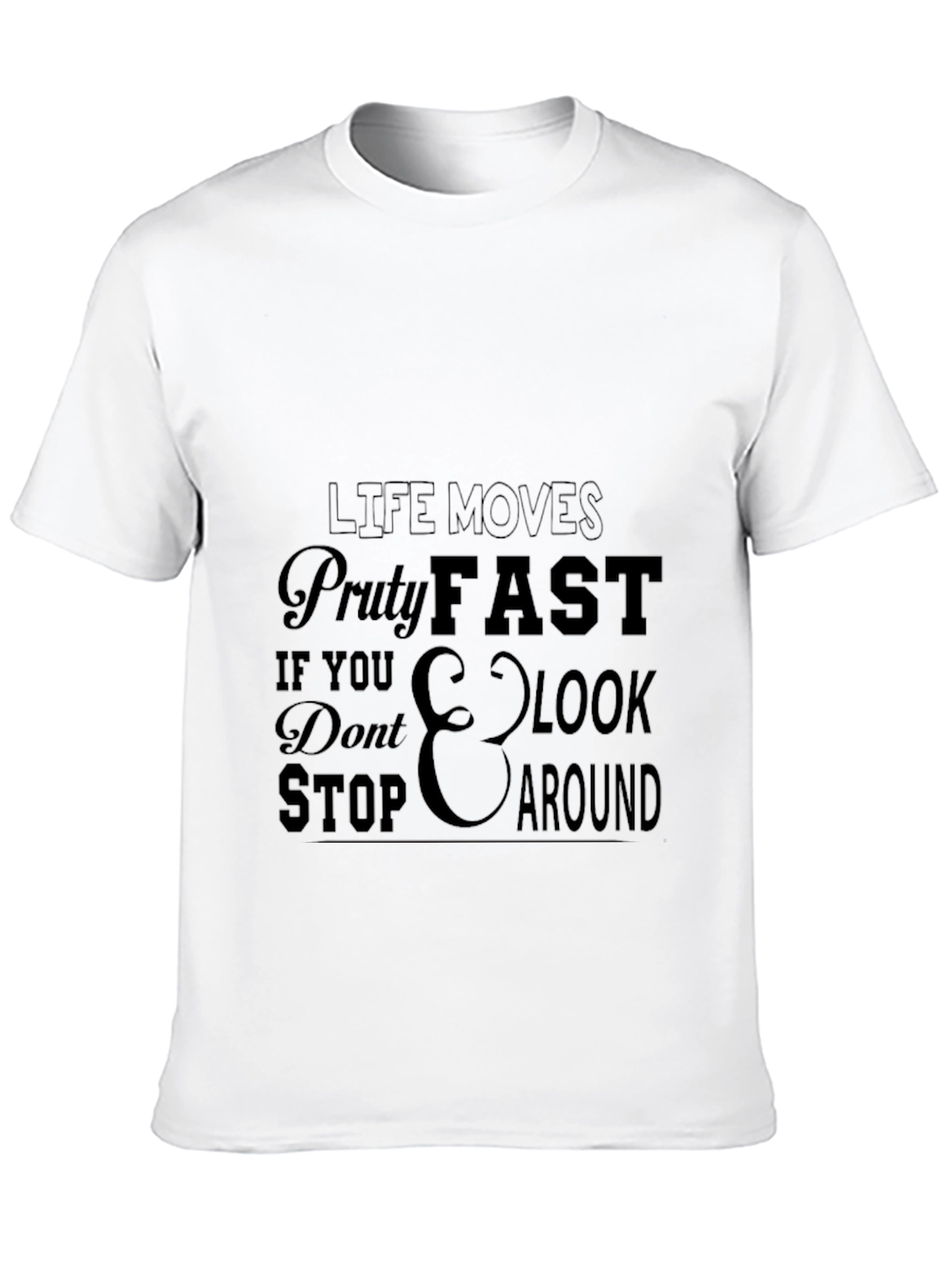 Life Moves Pretty Fast Graphic Tee - Black