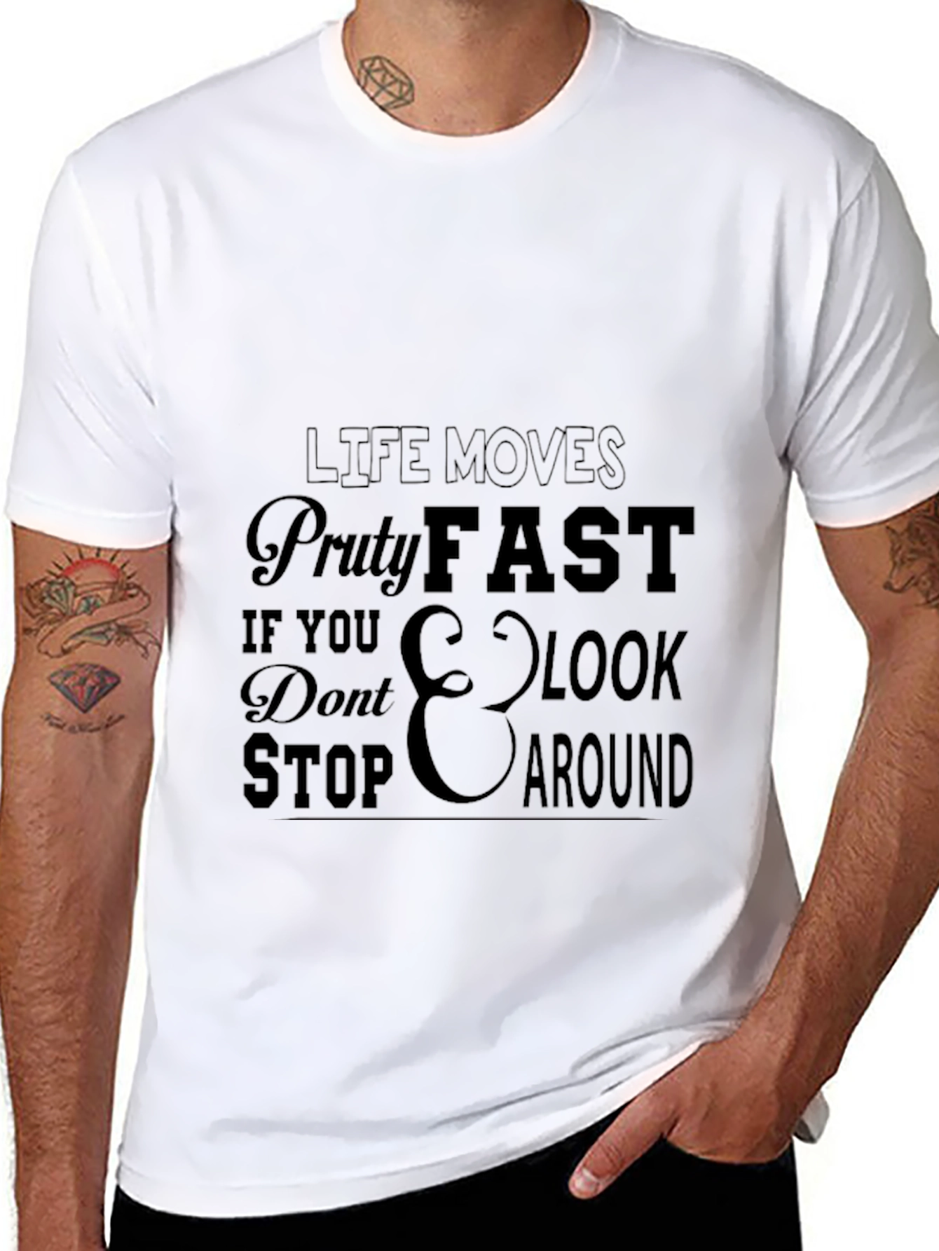 Life Moves Pretty Fast Graphic Tee - Black