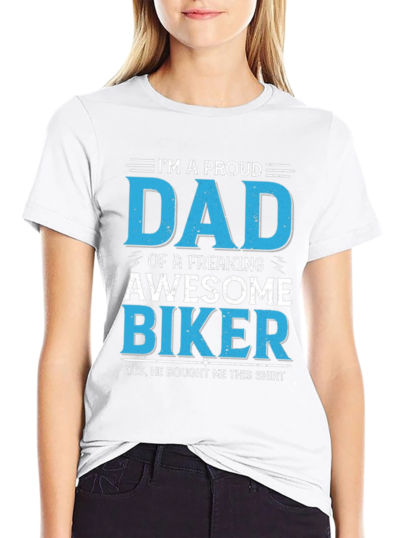 Proud Dad Biker T-Shirt - Awesome Fathers Day Gift!