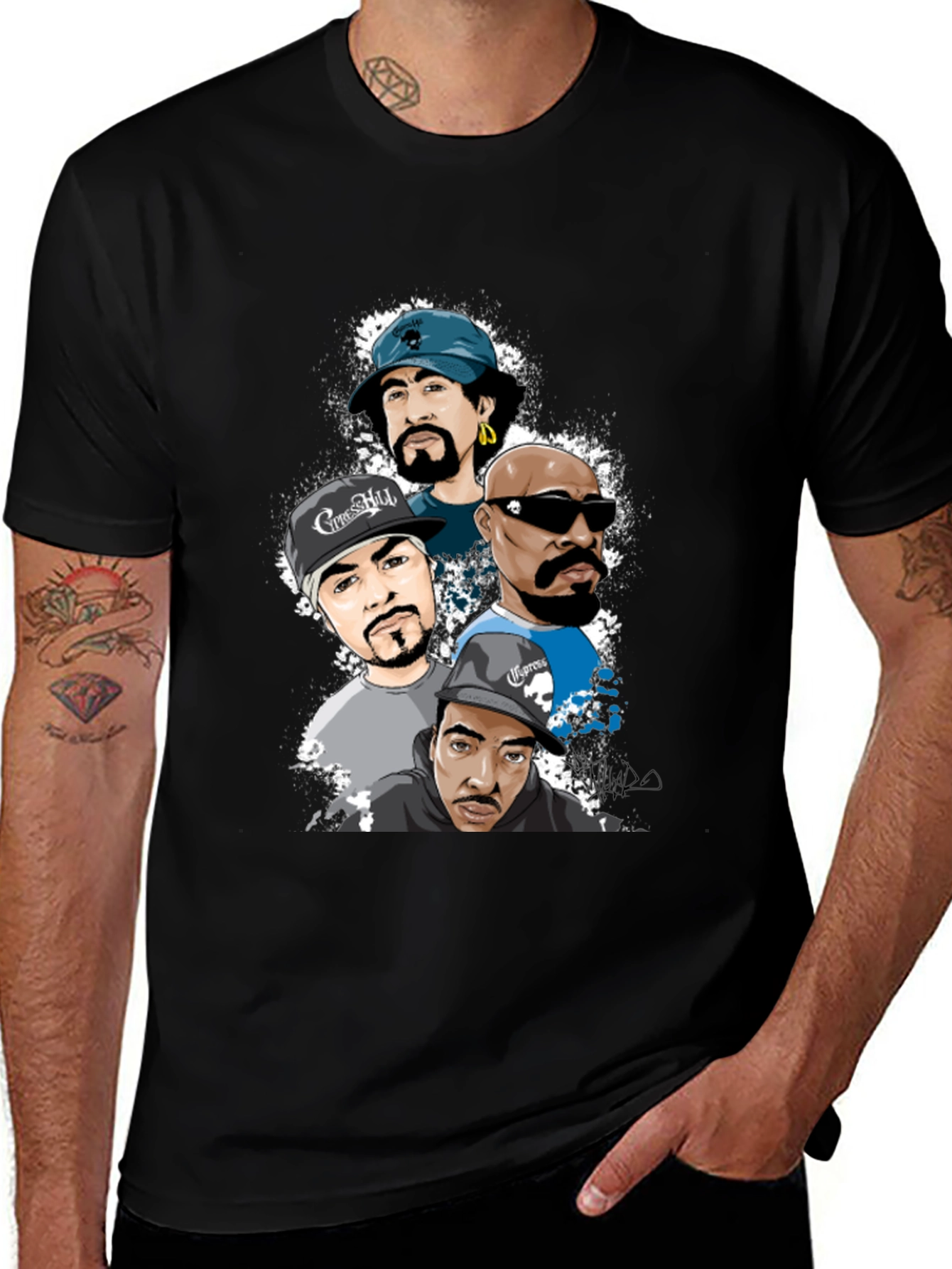 Cypress Hill Cartoon Graphic T-Shirt