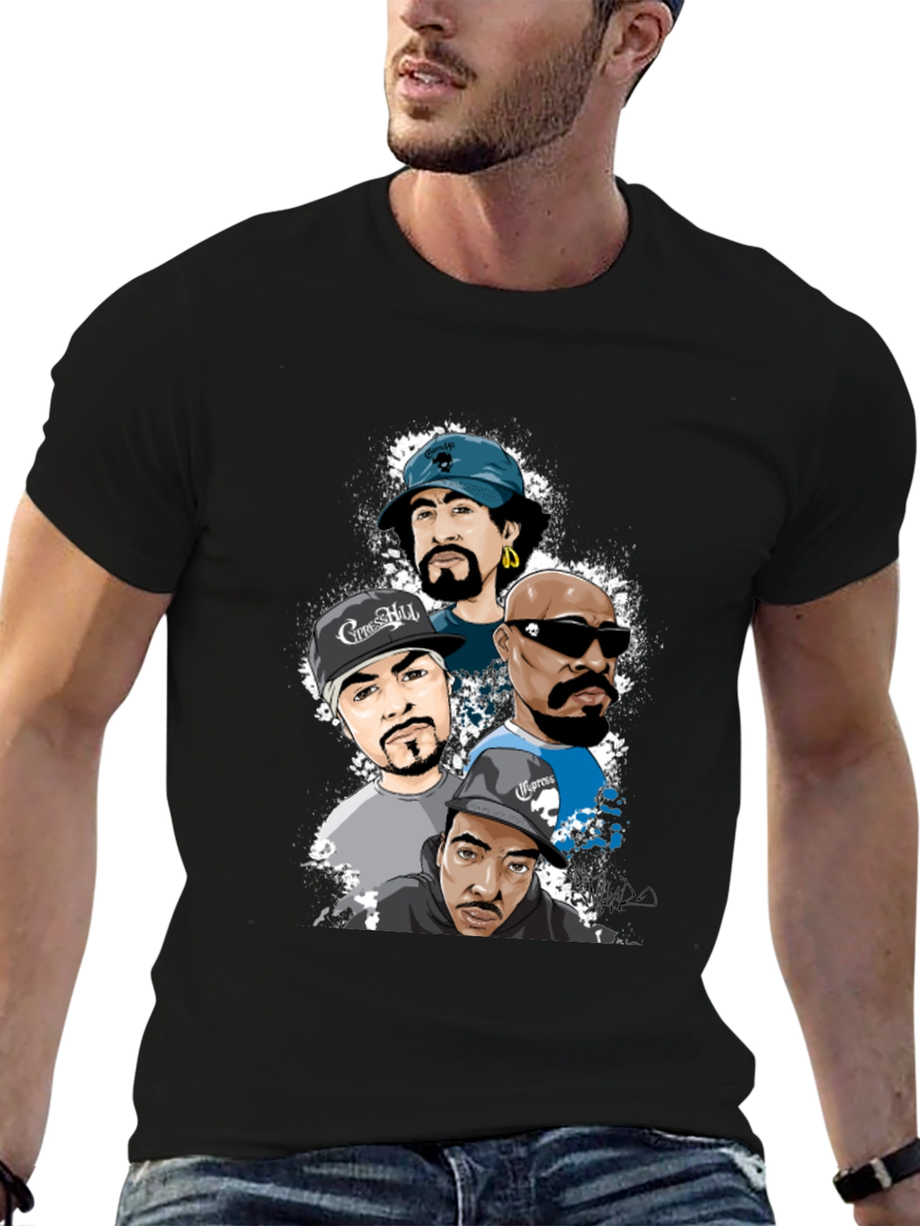 Cypress Hill Cartoon Graphic T-Shirt