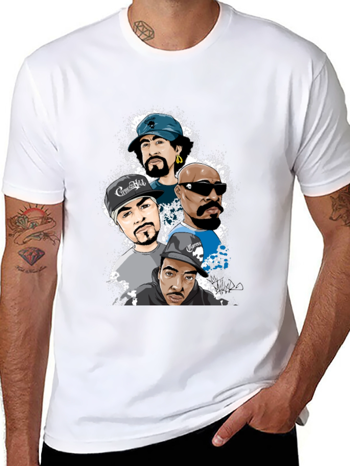 Cypress Hill Cartoon Graphic T-Shirt