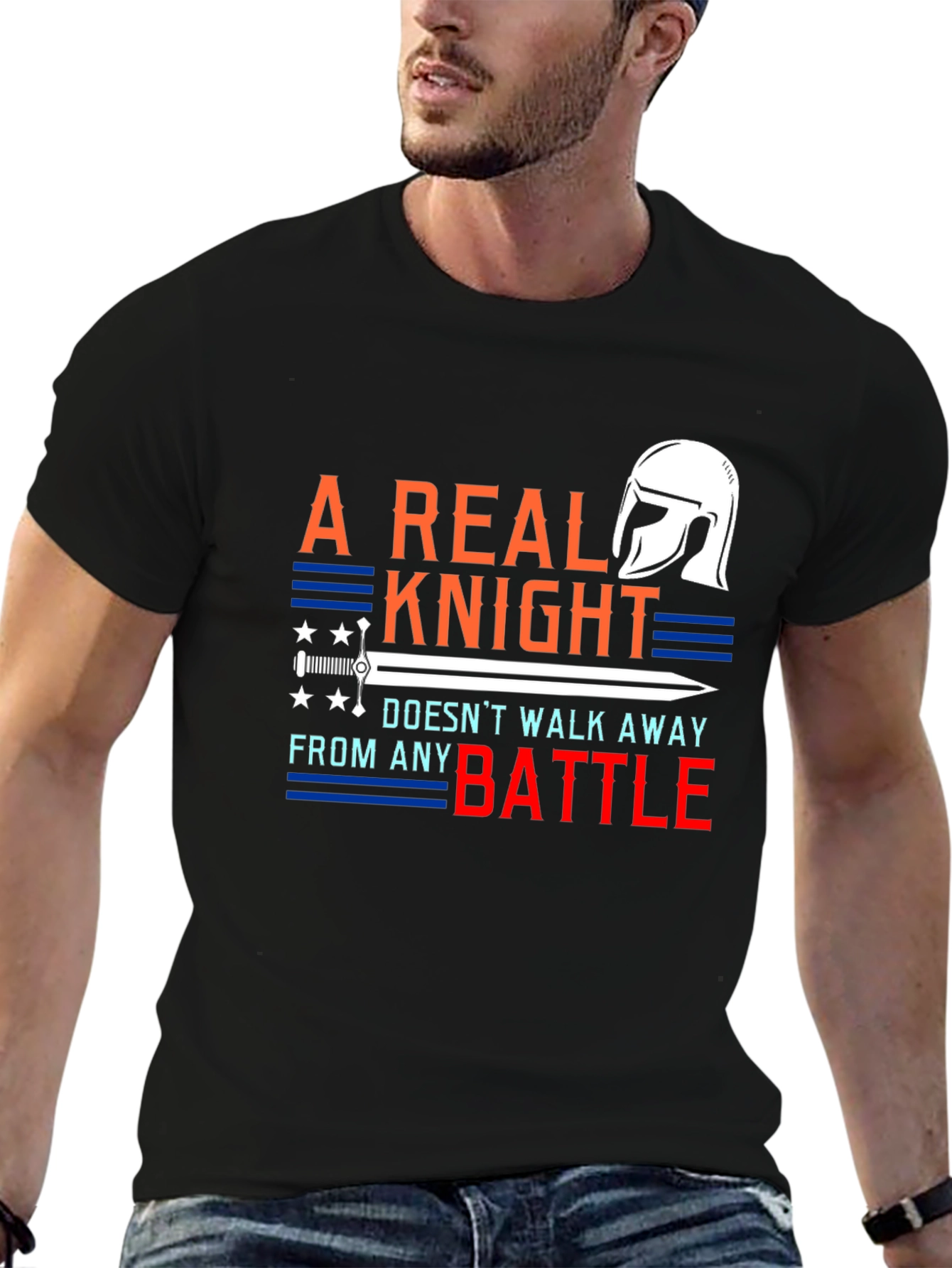 A Real Knight Mens Graphic T-Shirt