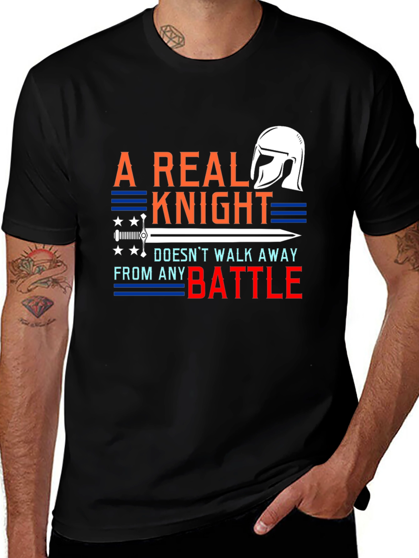 A Real Knight Mens Graphic T-Shirt