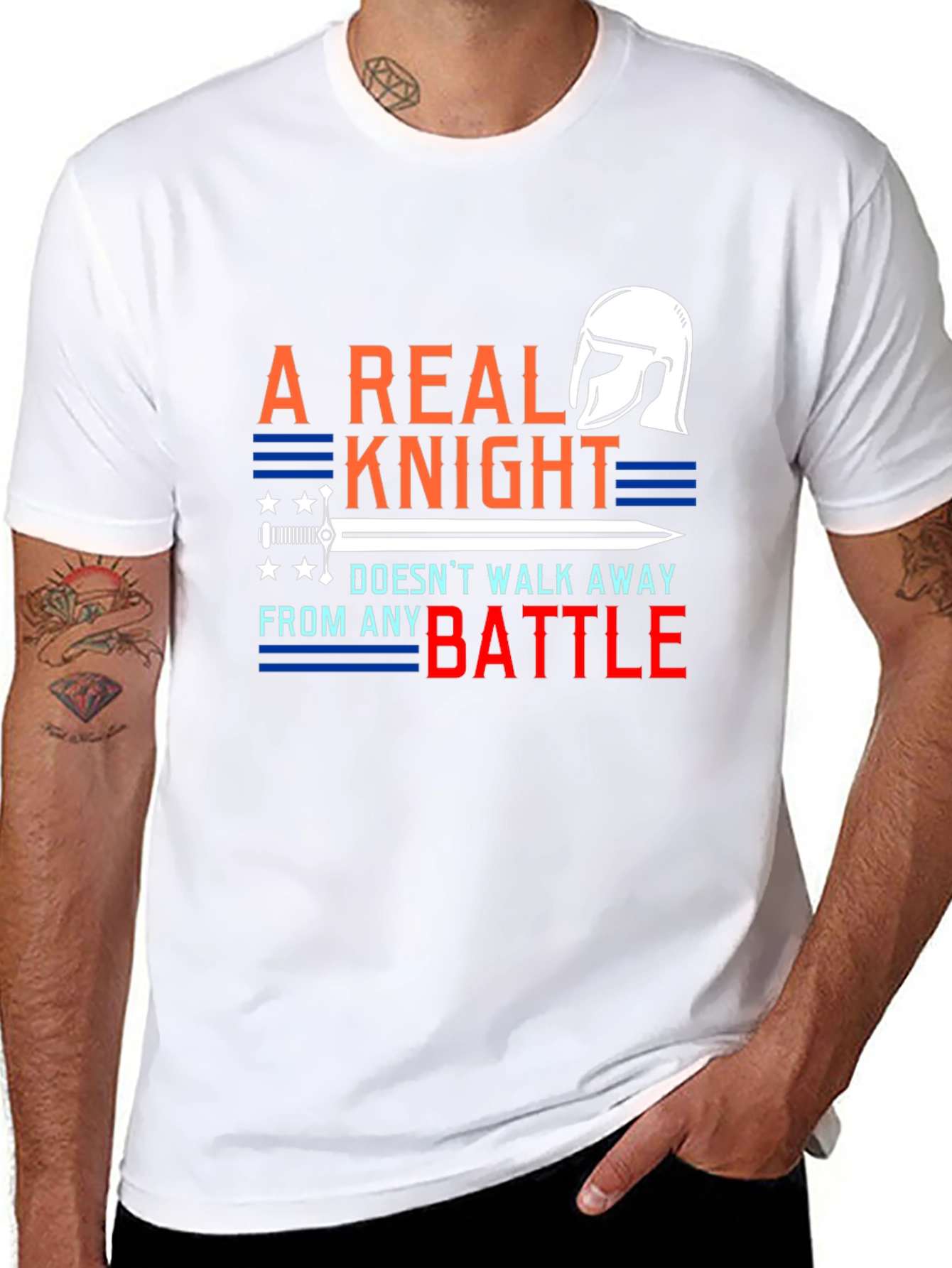A Real Knight Mens Graphic T-Shirt