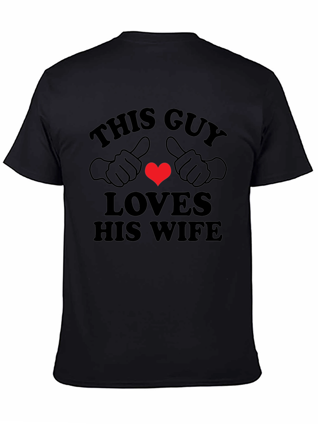 This Guy Loves His Wife T-Shirt - Black