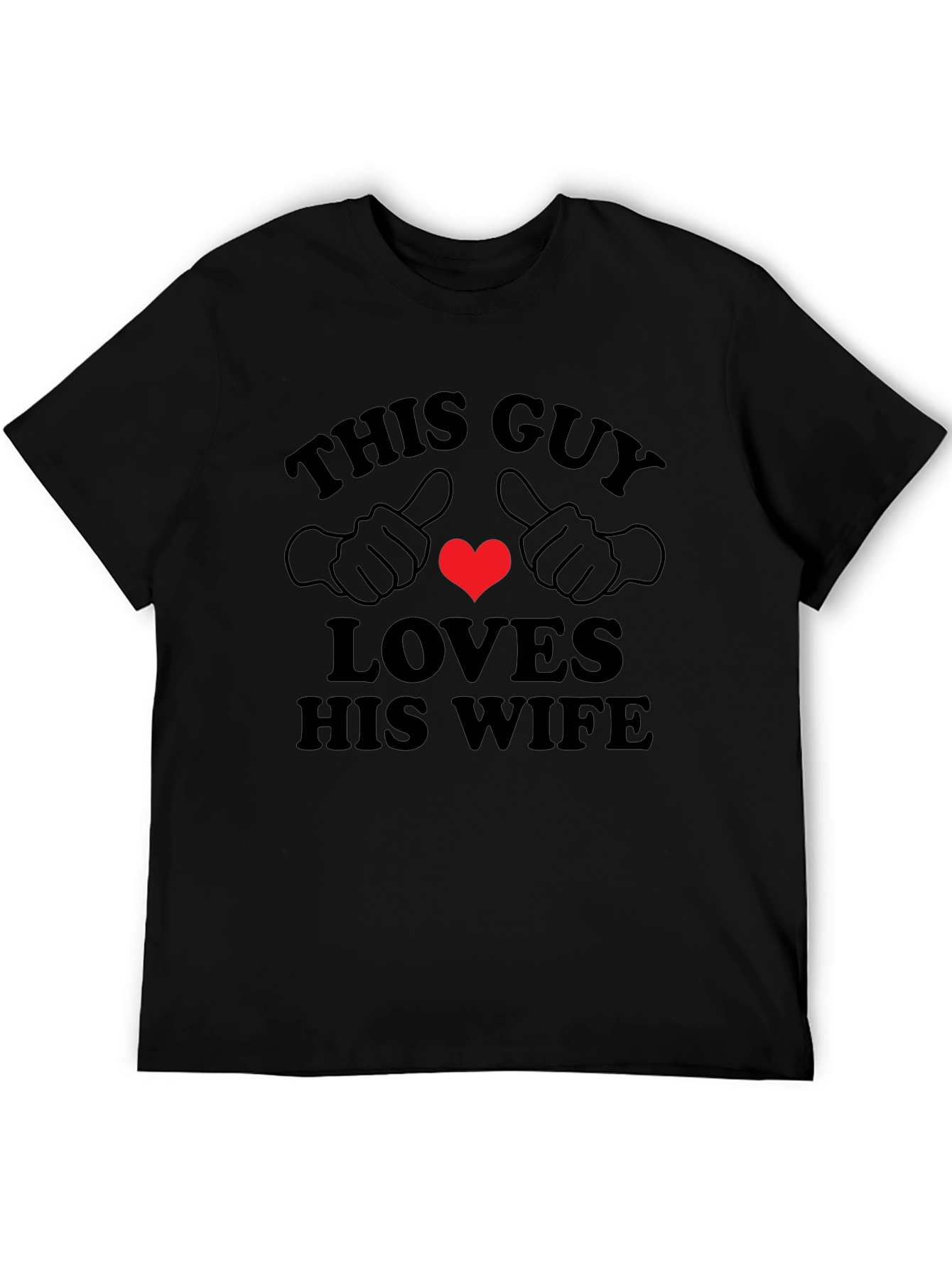 This Guy Loves His Wife T-Shirt - Black