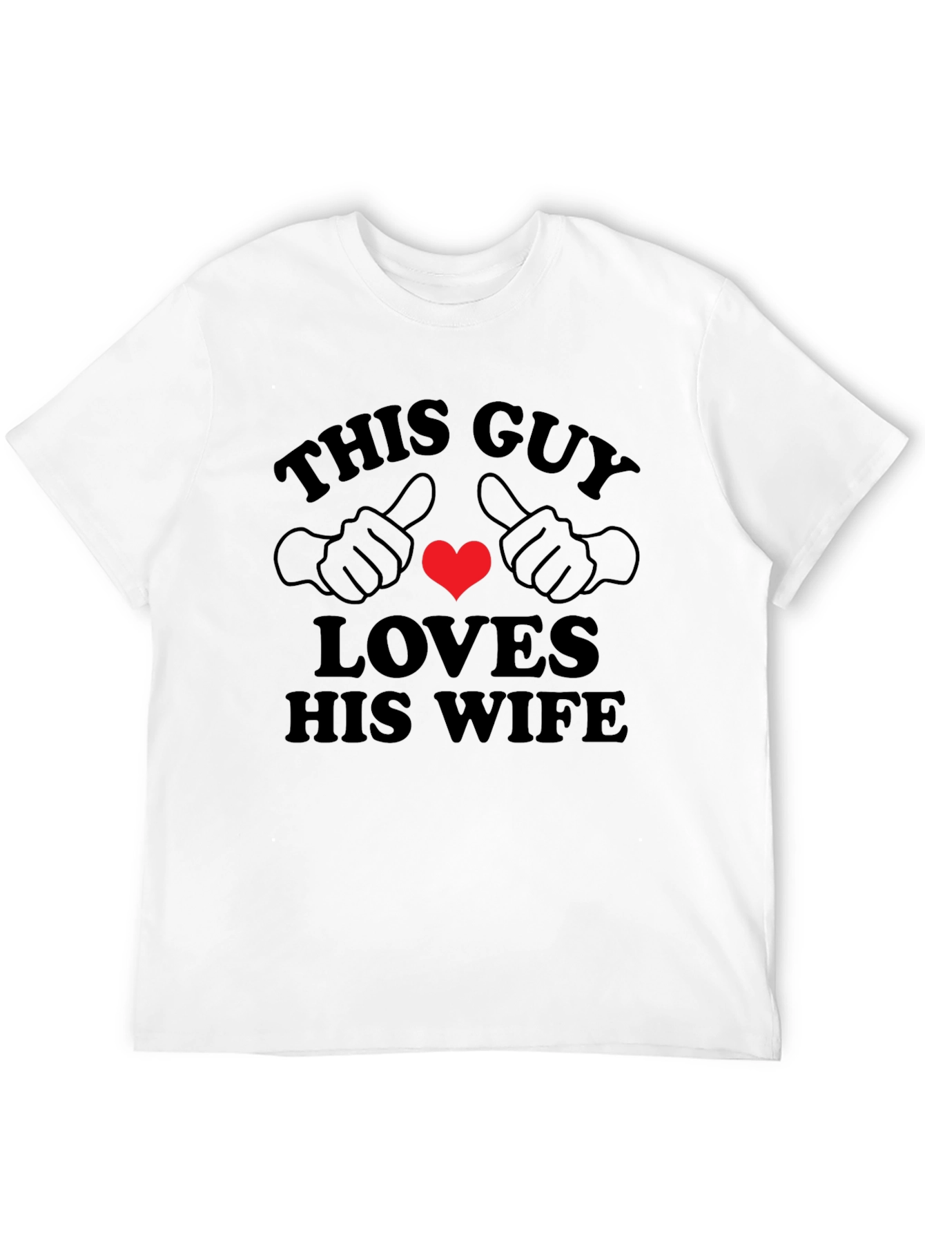 This Guy Loves His Wife T-Shirt - Black