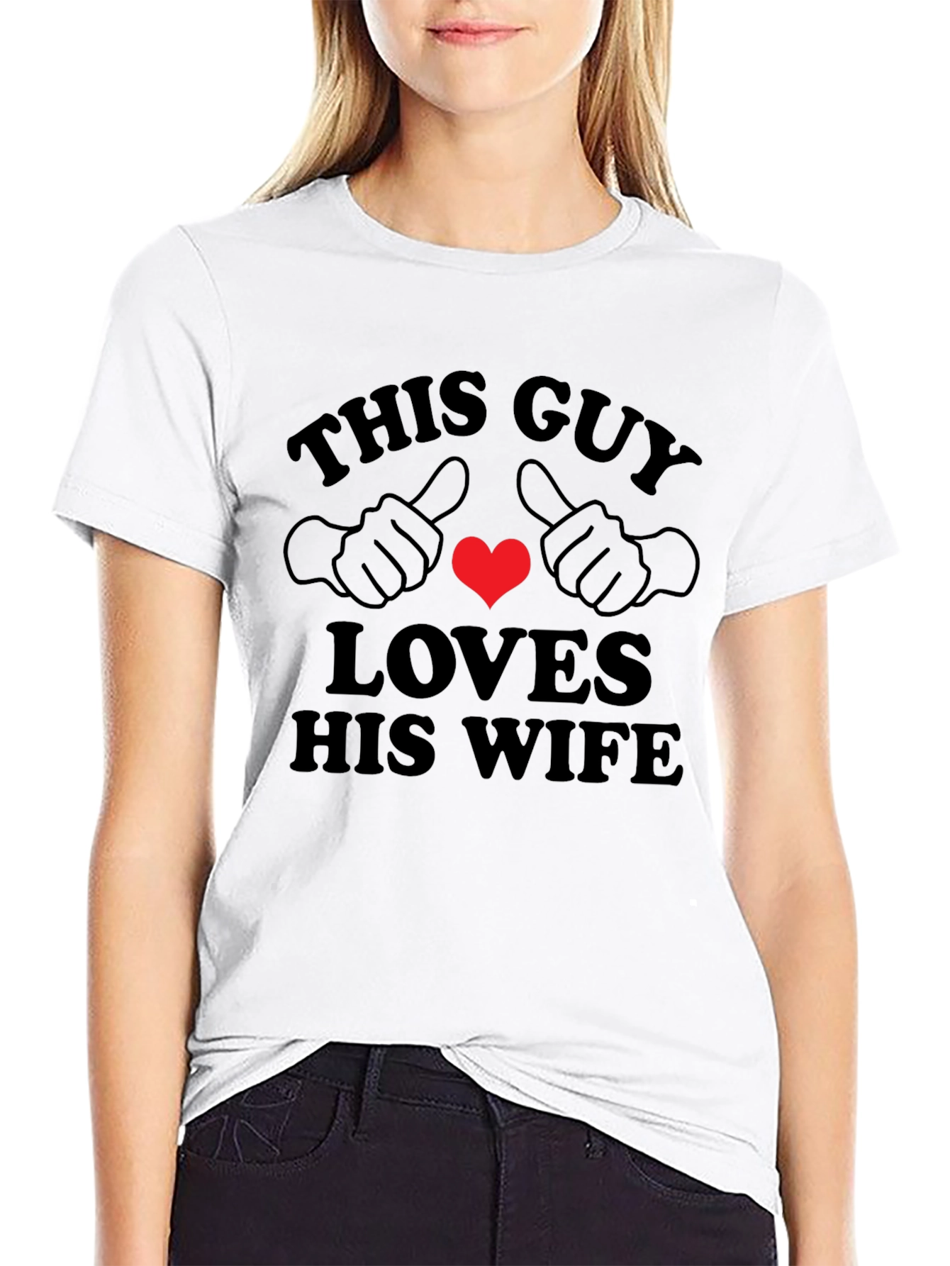 This Guy Loves His Wife T-Shirt - Black