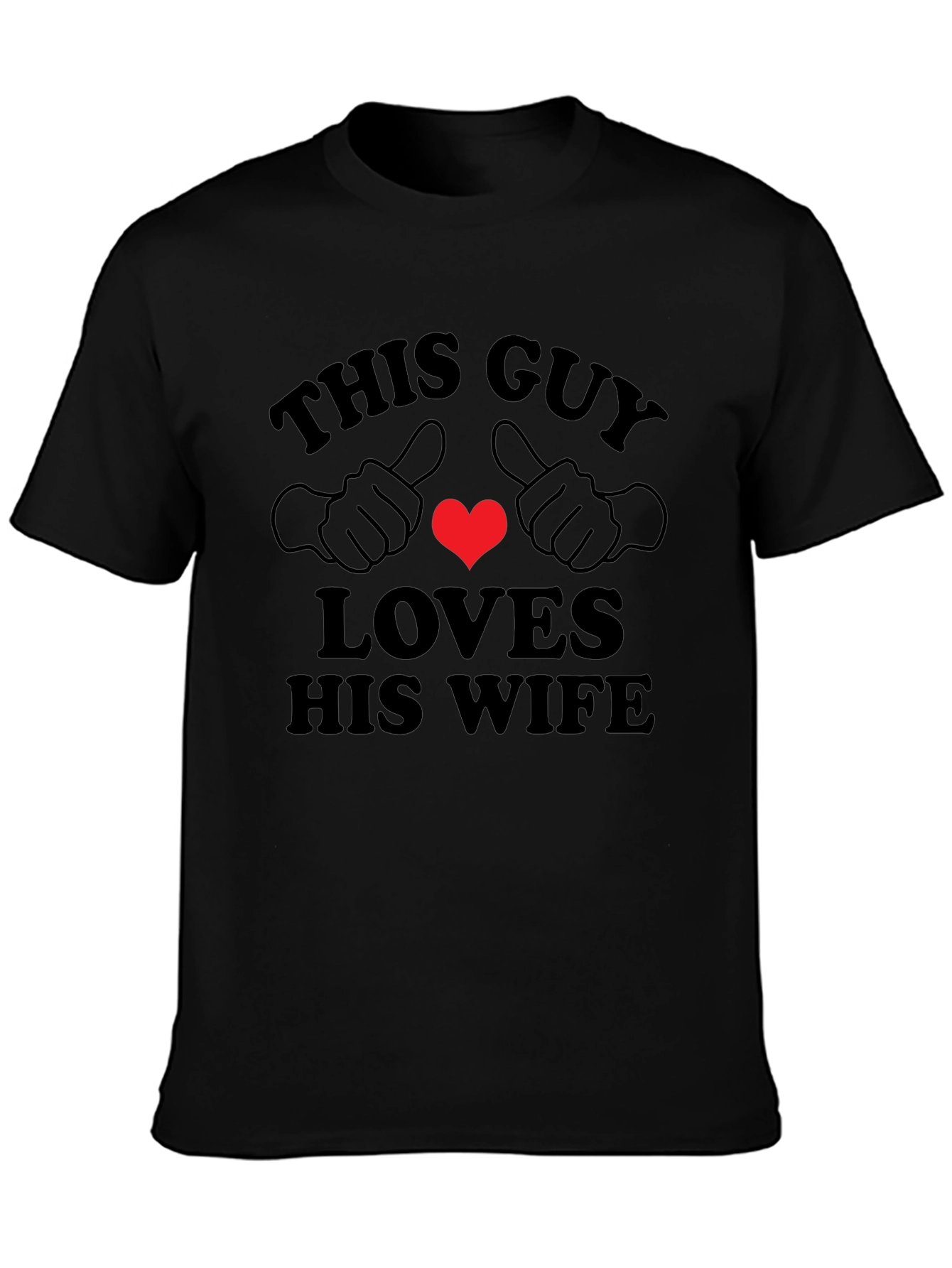 This Guy Loves His Wife T-Shirt - Black