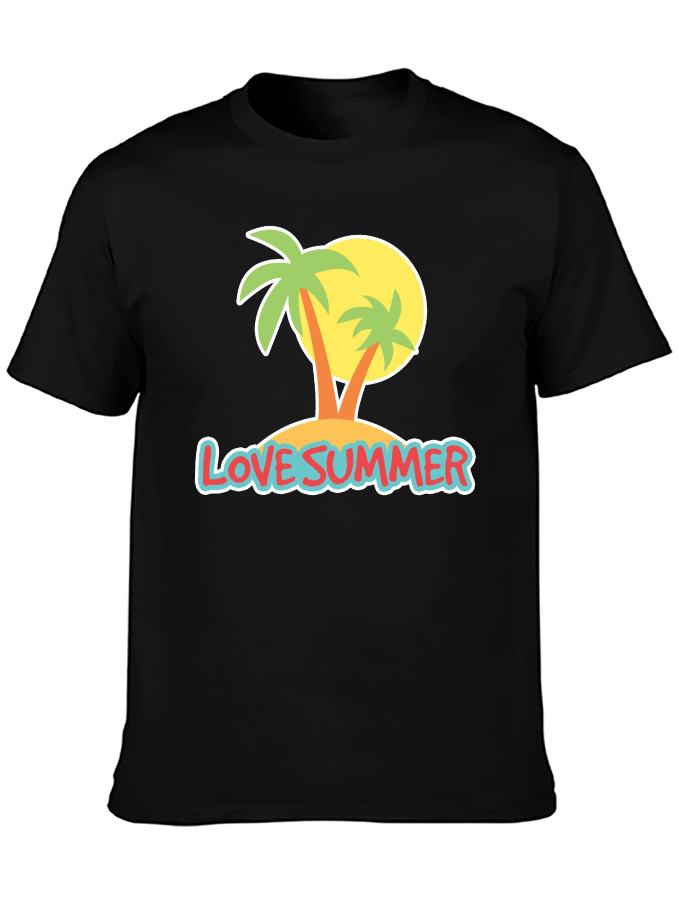 Love Summer T-Shirt: Palm Tree Island Design