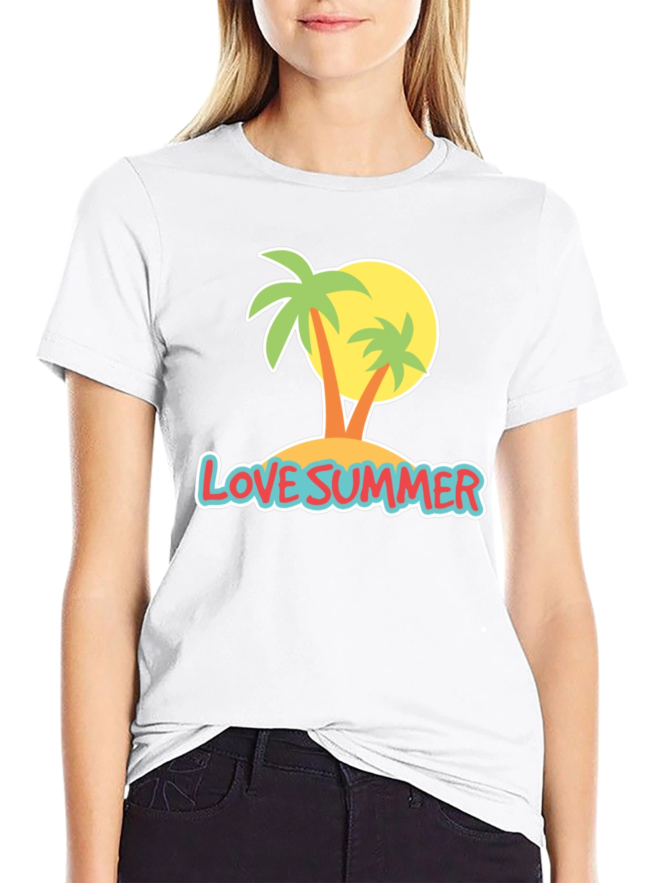 Love Summer T-Shirt: Palm Tree Island Design