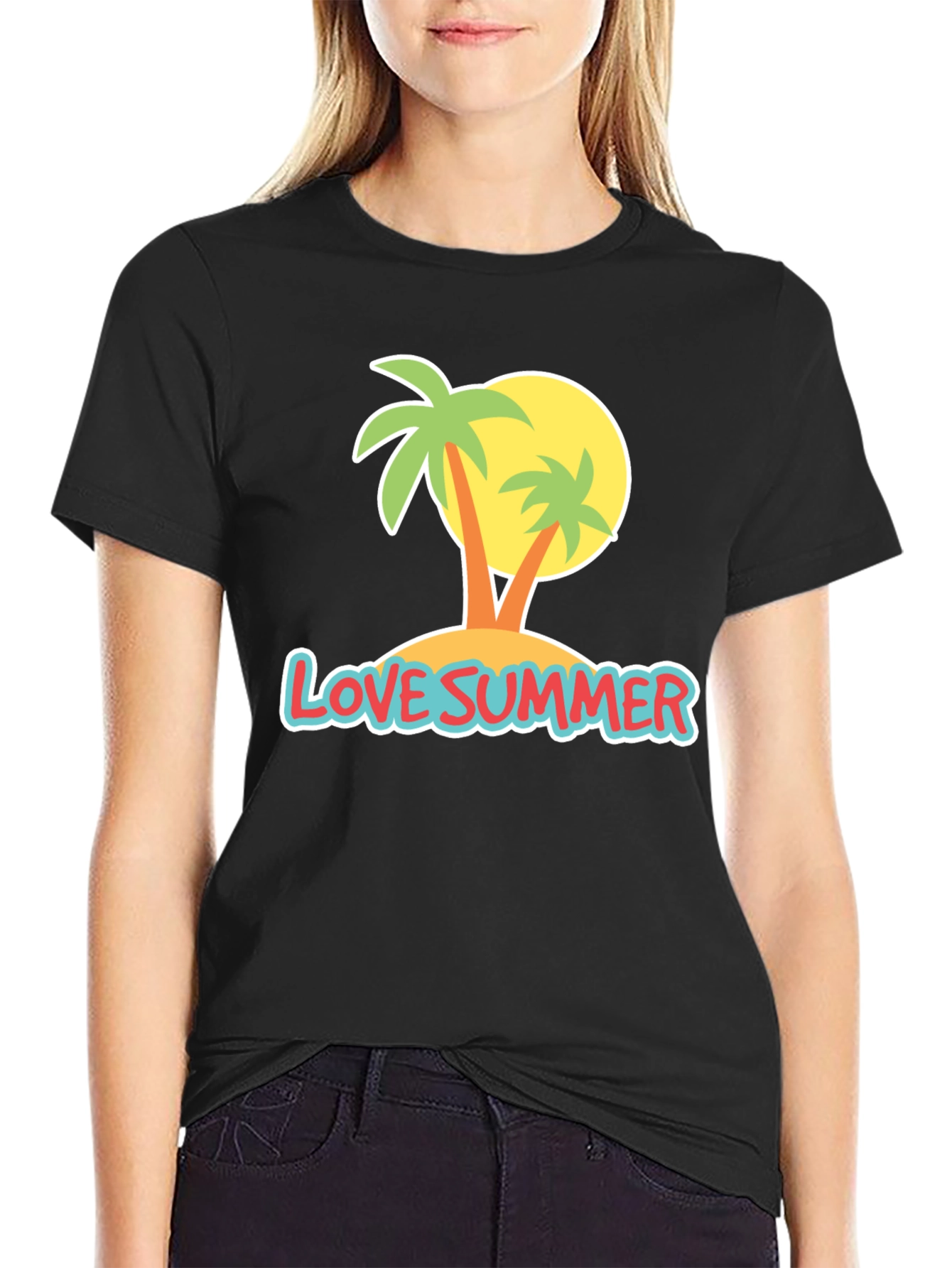 Love Summer T-Shirt: Palm Tree Island Design