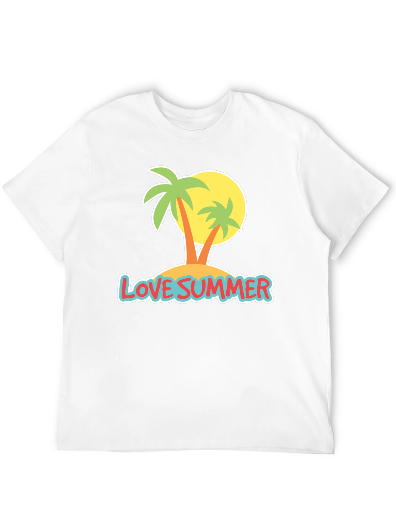 Love Summer T-Shirt: Palm Tree Island Design