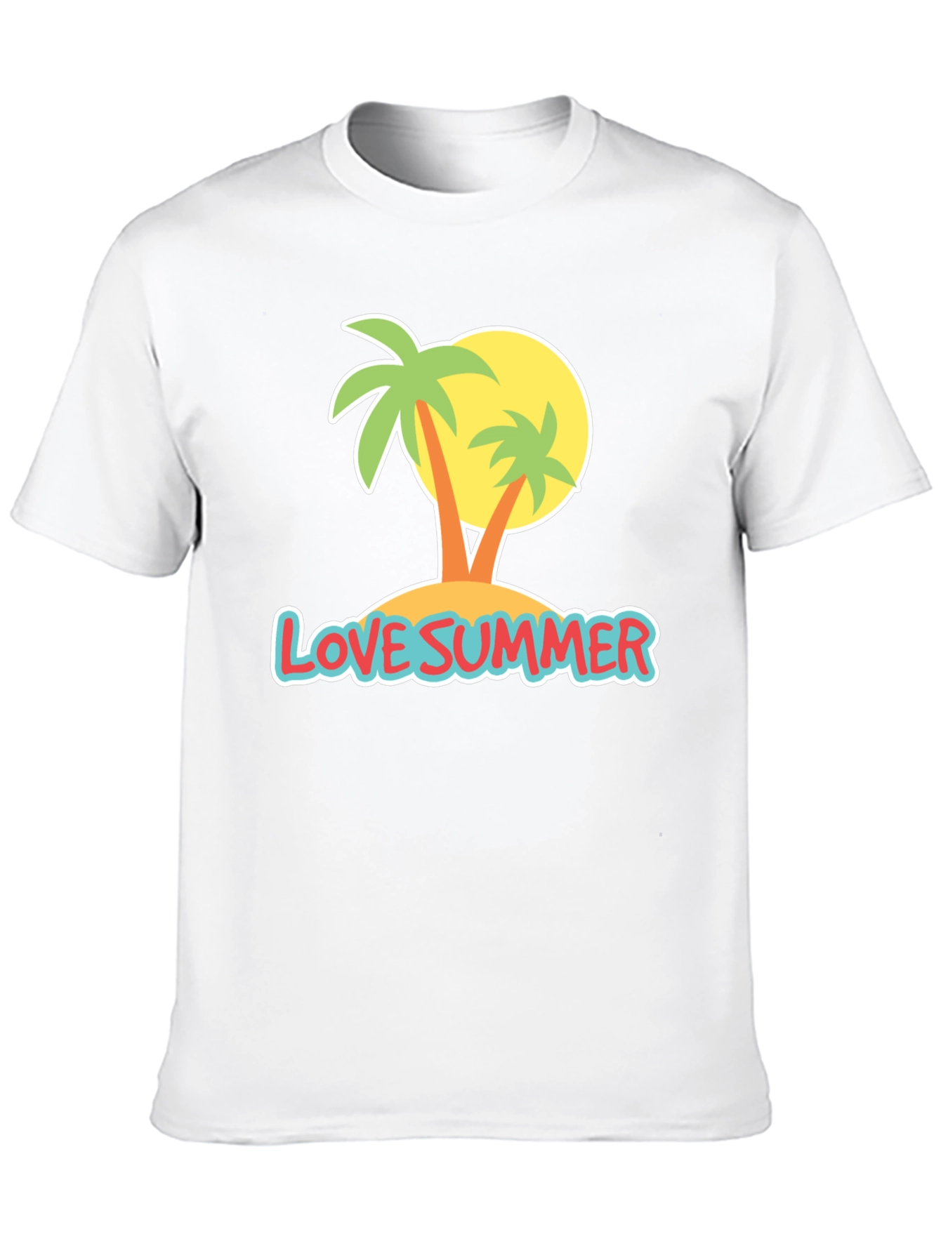 Love Summer T-Shirt: Palm Tree Island Design