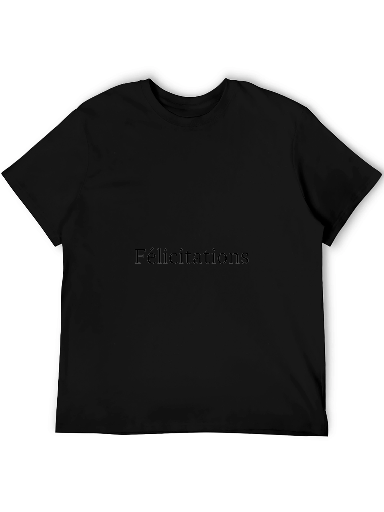 Classic Black T-Shirt - Congratulations Style