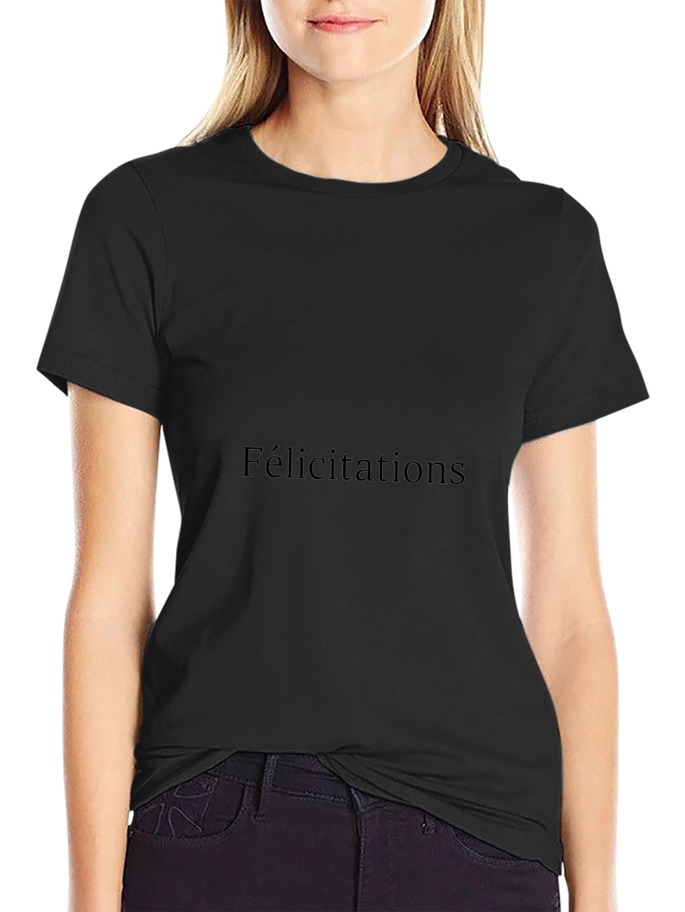 Classic Black T-Shirt - Congratulations Style