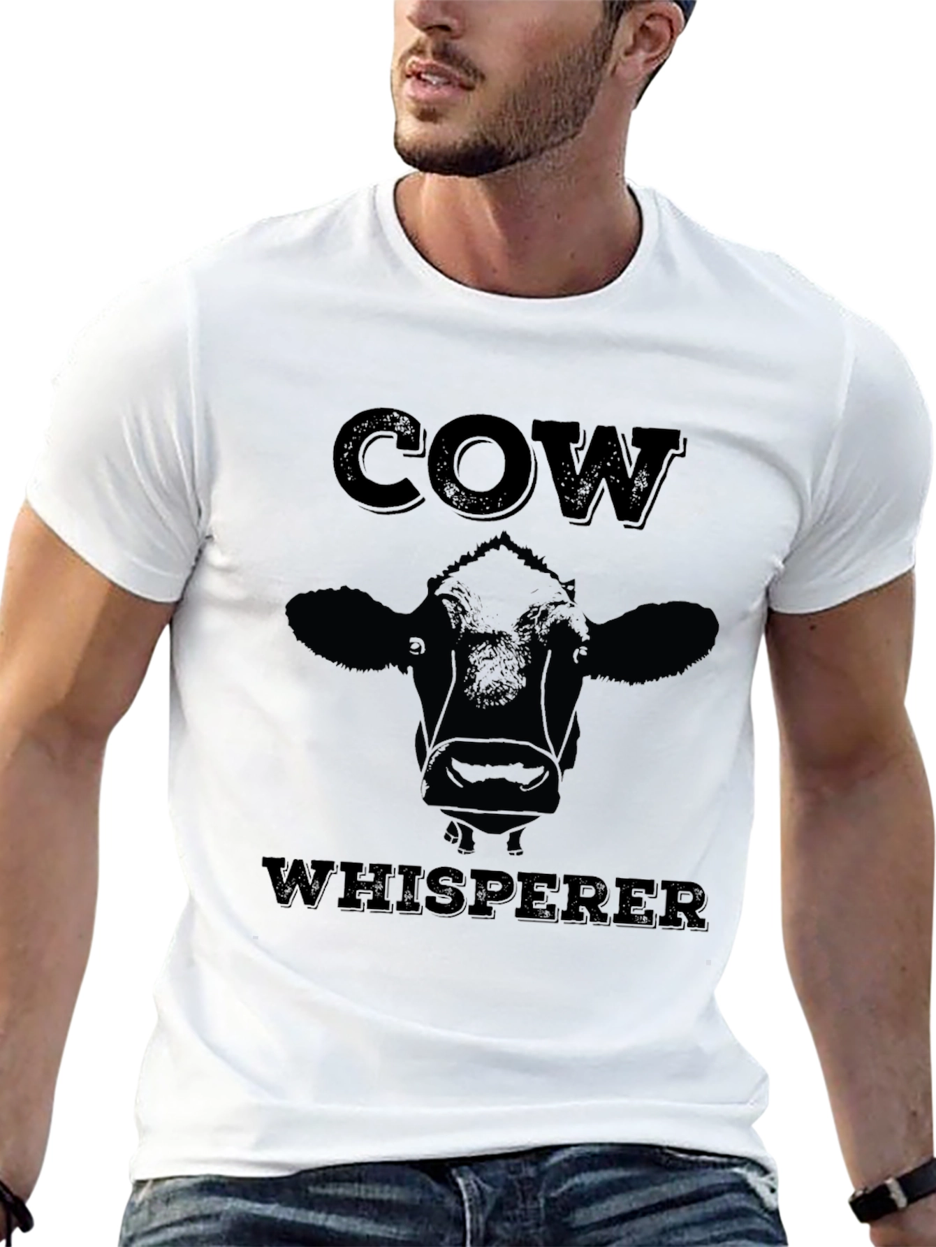 Cow Whisperer Graphic Tee - Black