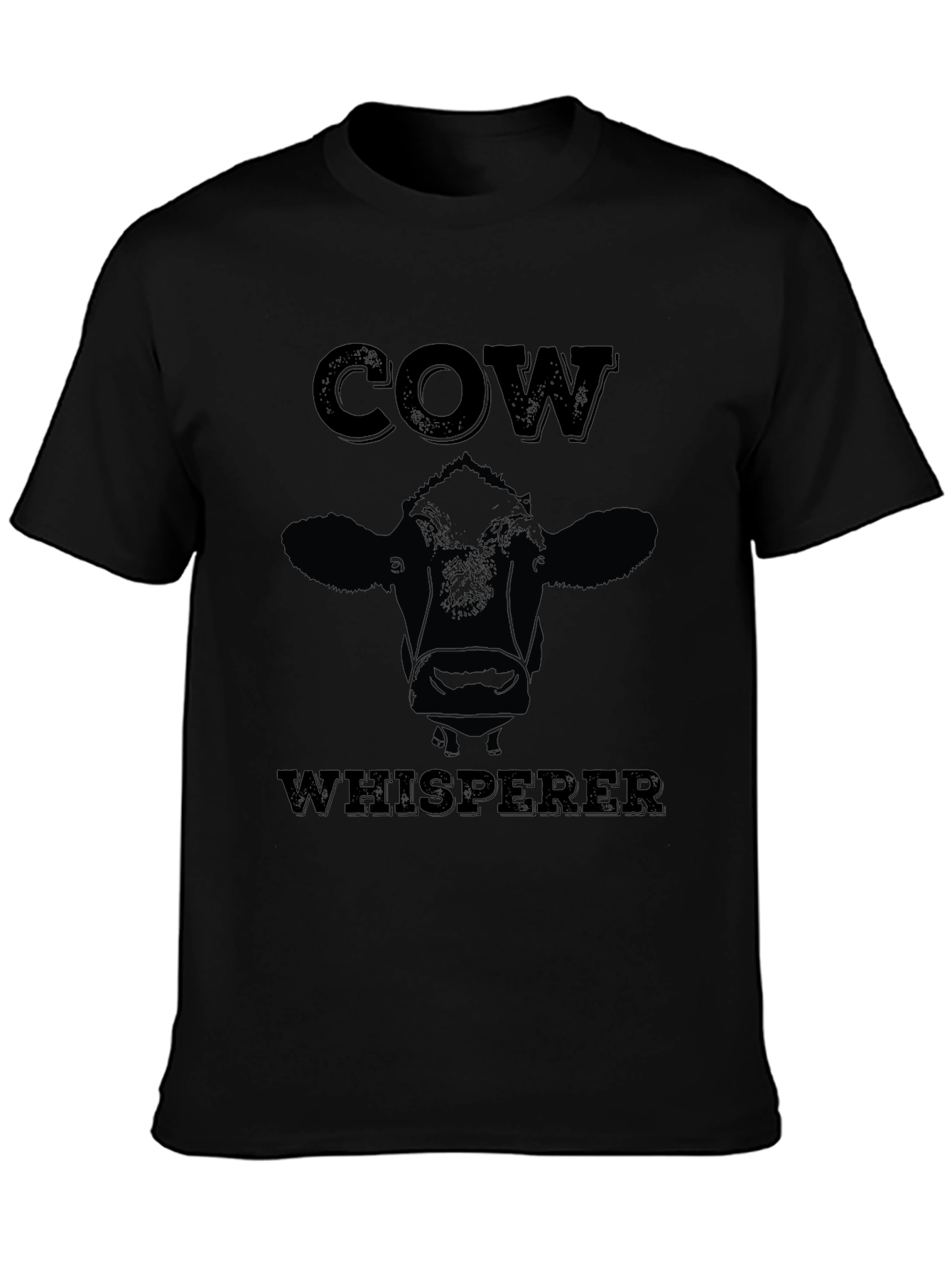Cow Whisperer Graphic Tee - Black