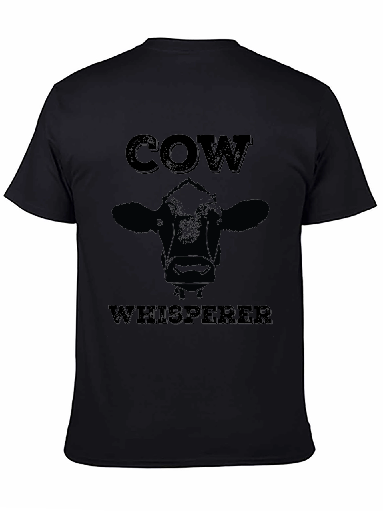 Cow Whisperer Graphic Tee - Black